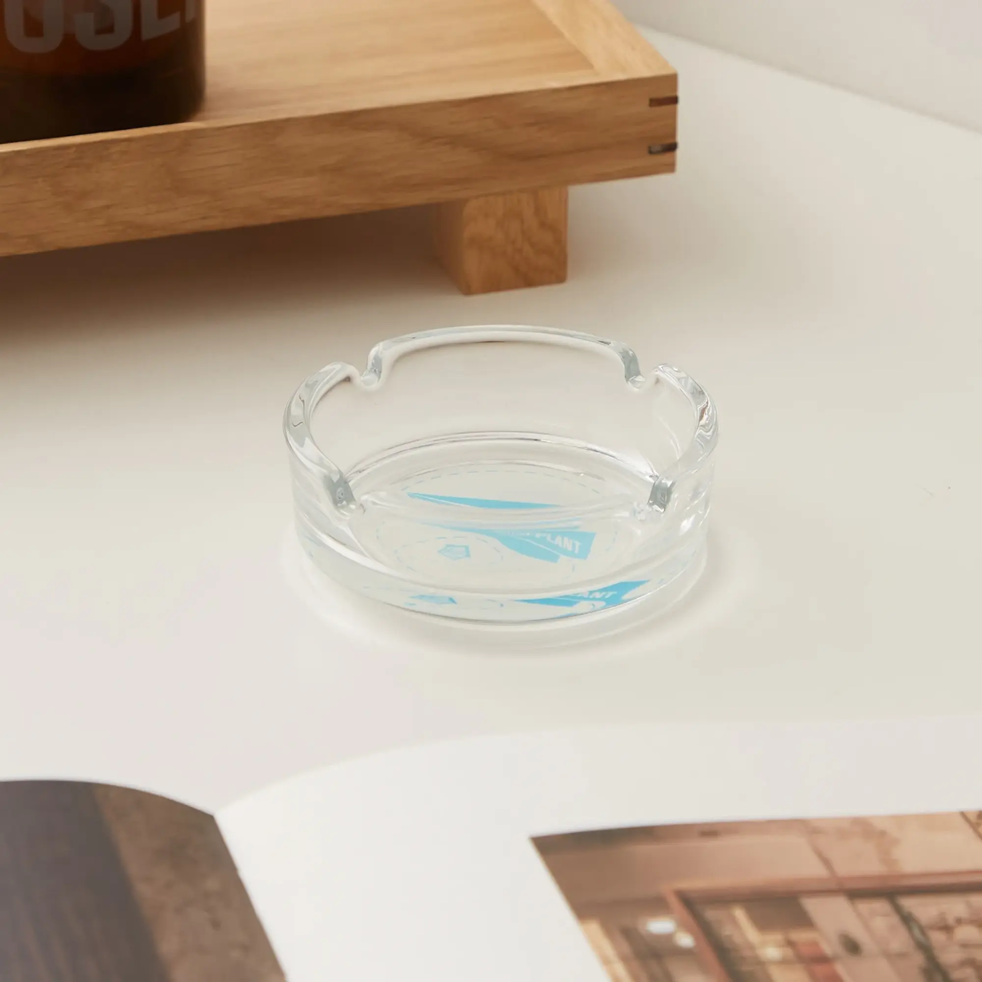 Houseplant by Seth Rogen Glass Ashtray - Paper Airplane Clear