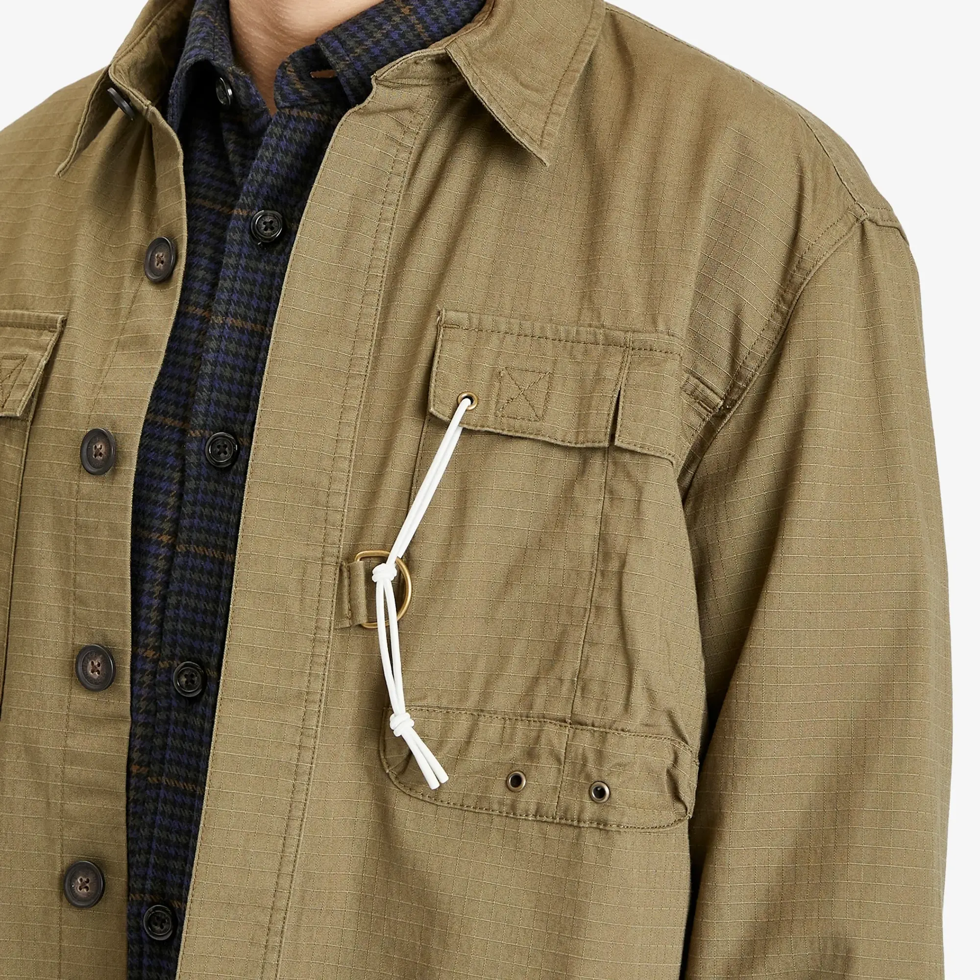 Barbour Men's Heritage+ Westmorland Ripstop Overshirt Burnt Olive