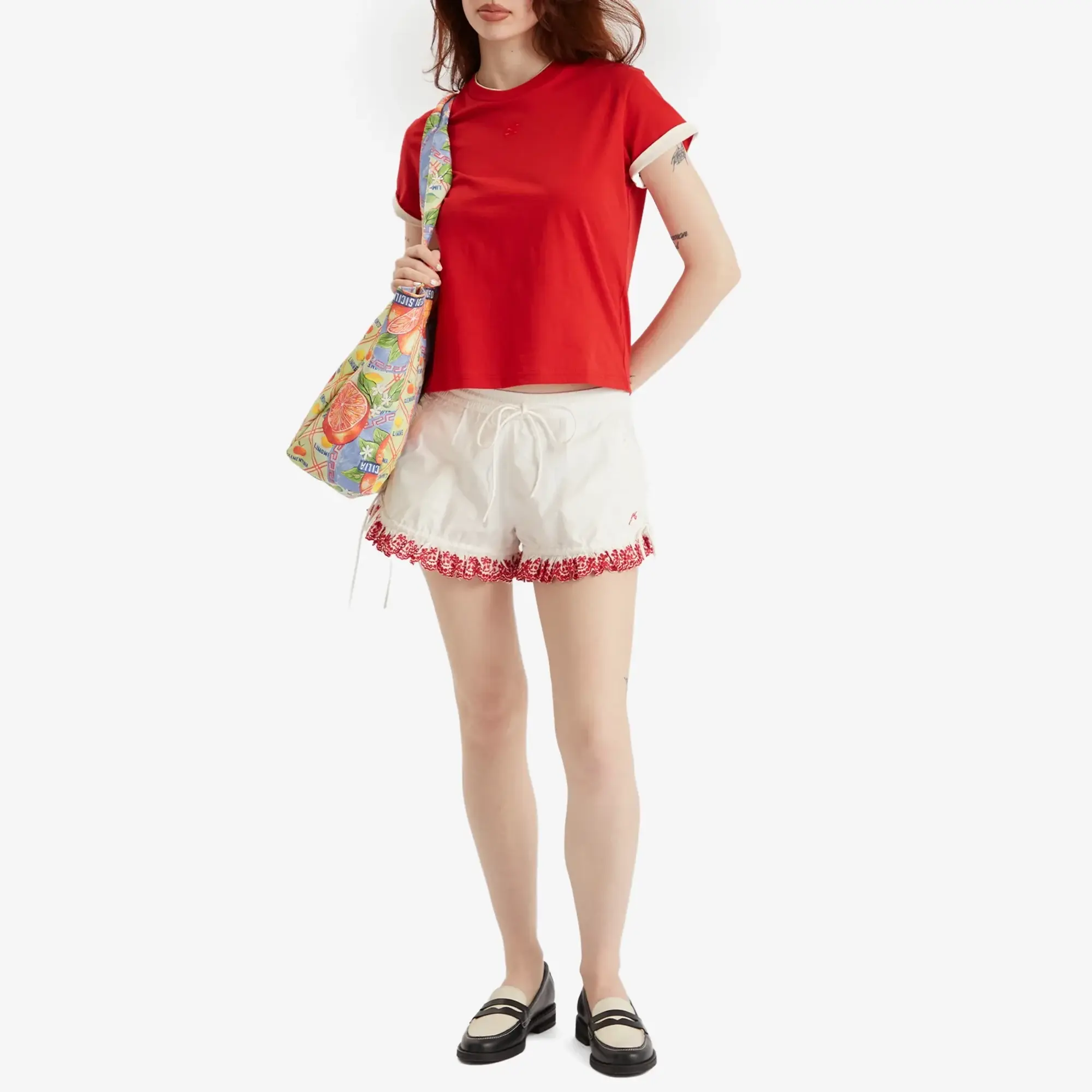 Damson Madder Women's Jenna Bloomer Shorts White