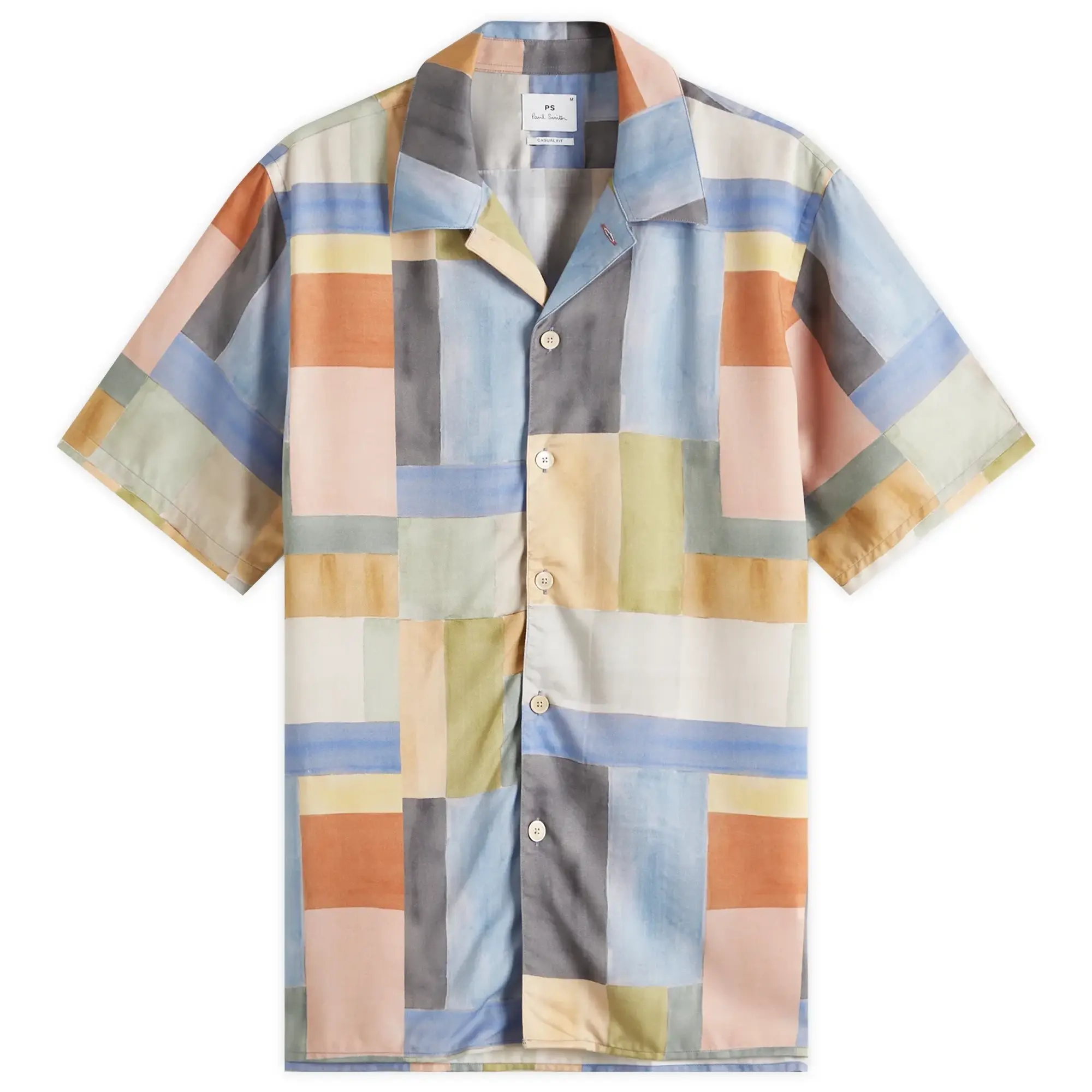 Paul Smith Men's Multi Panel Print Vacation Shirt Multicolour
