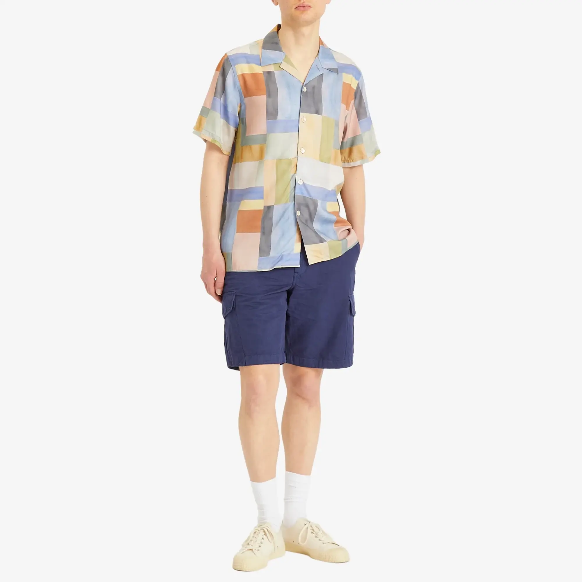 Paul Smith Men's Multi Panel Print Vacation Shirt Multicolour