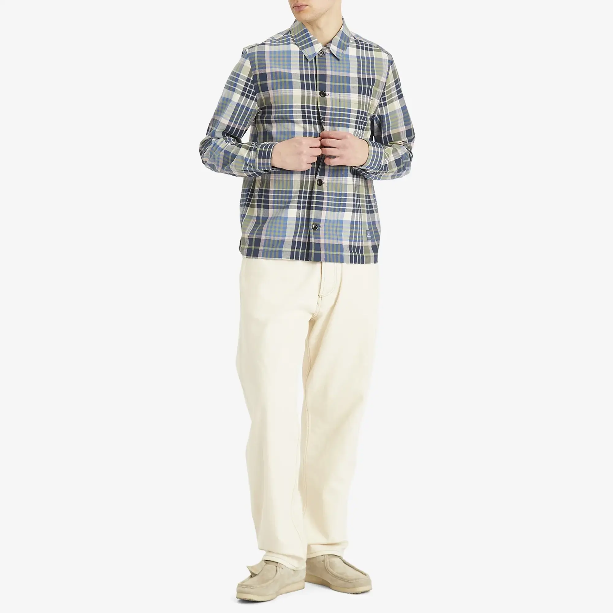 Paul Smith Men's Madras Check Overshirt Blue
