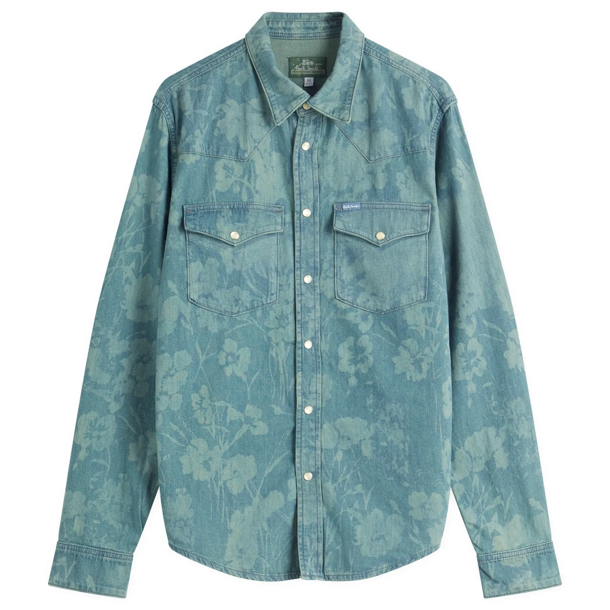 Paul Smith Men's x Lee Jacquard Denim Western Shirt Green | M1R