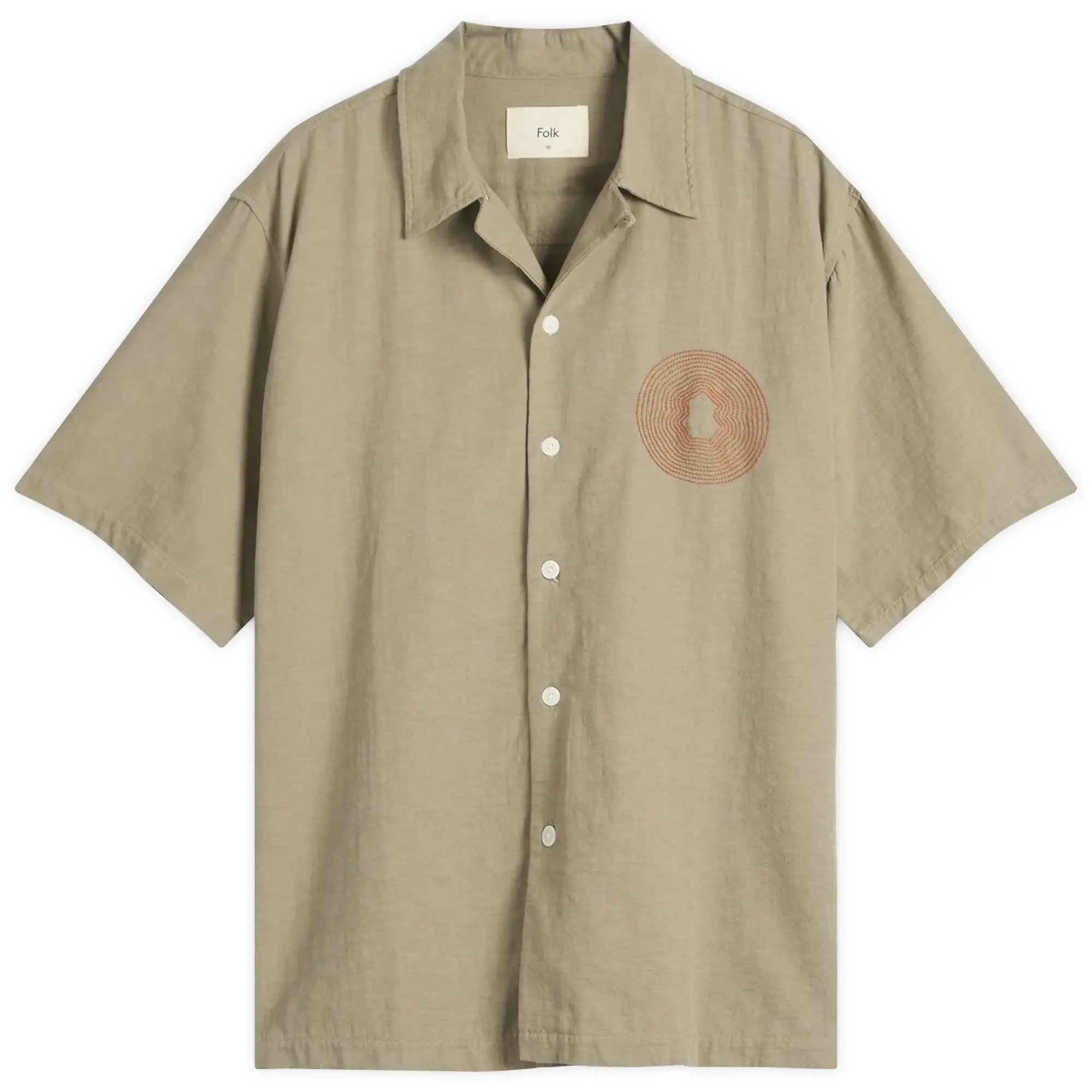 Folk Men's Soft Collar Short Sleeve Shirt Sage