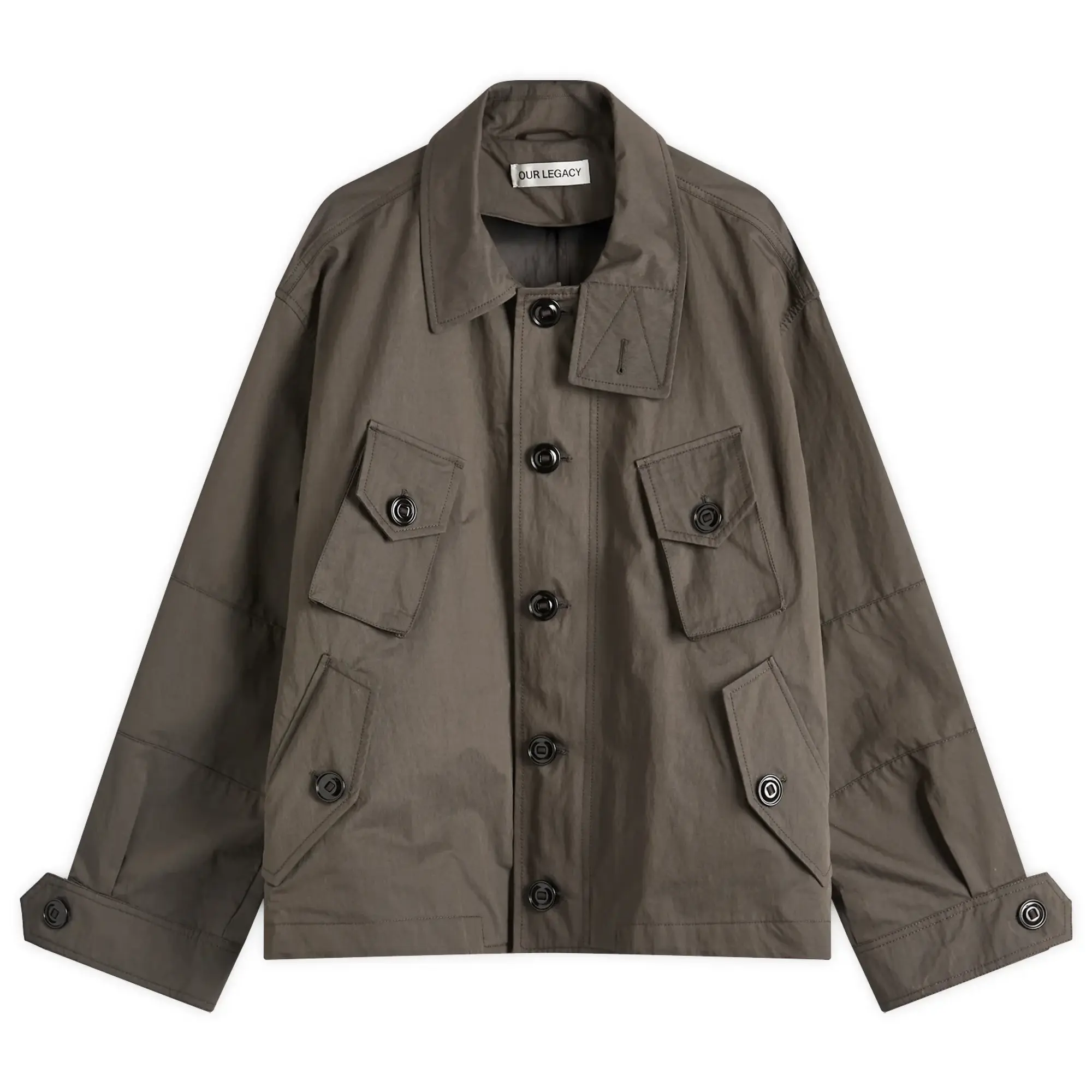 Our Legacy Men's Nylon Service Jacket Old Steel Excursion Nylon