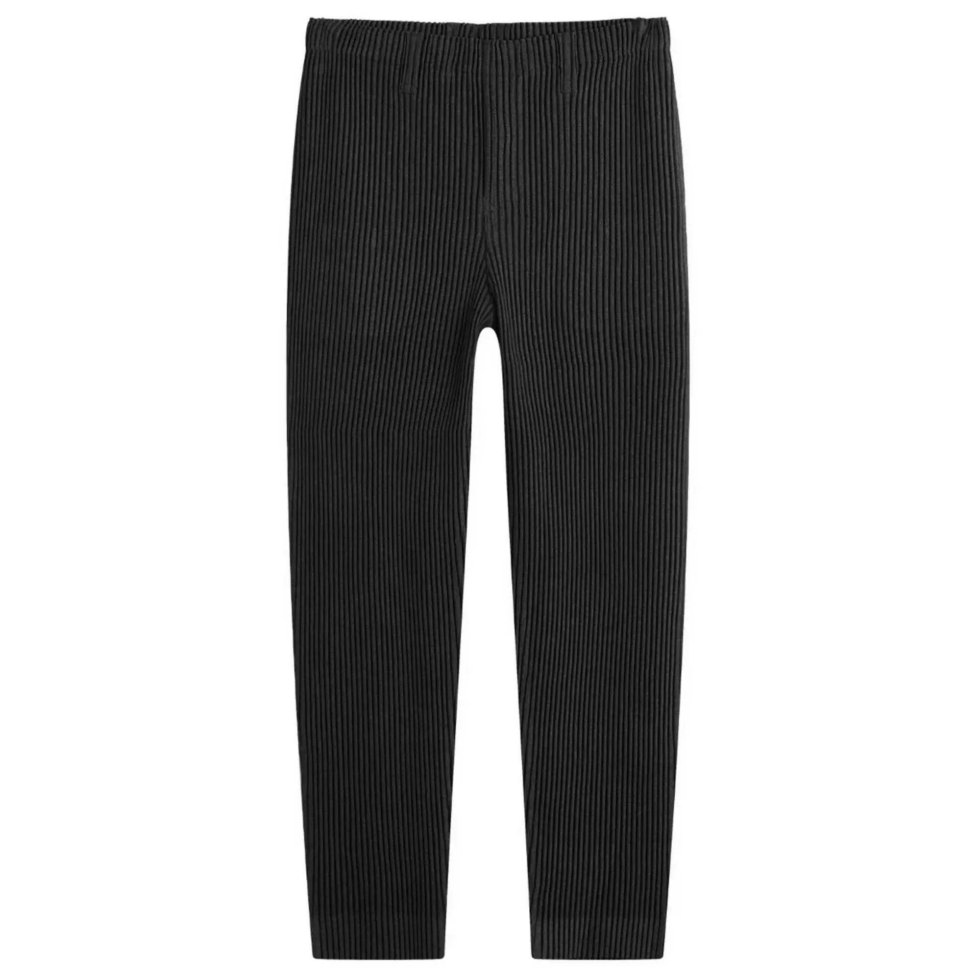Homme Plissé Issey Miyake Men's Wool Like Pleated Trousers Black
