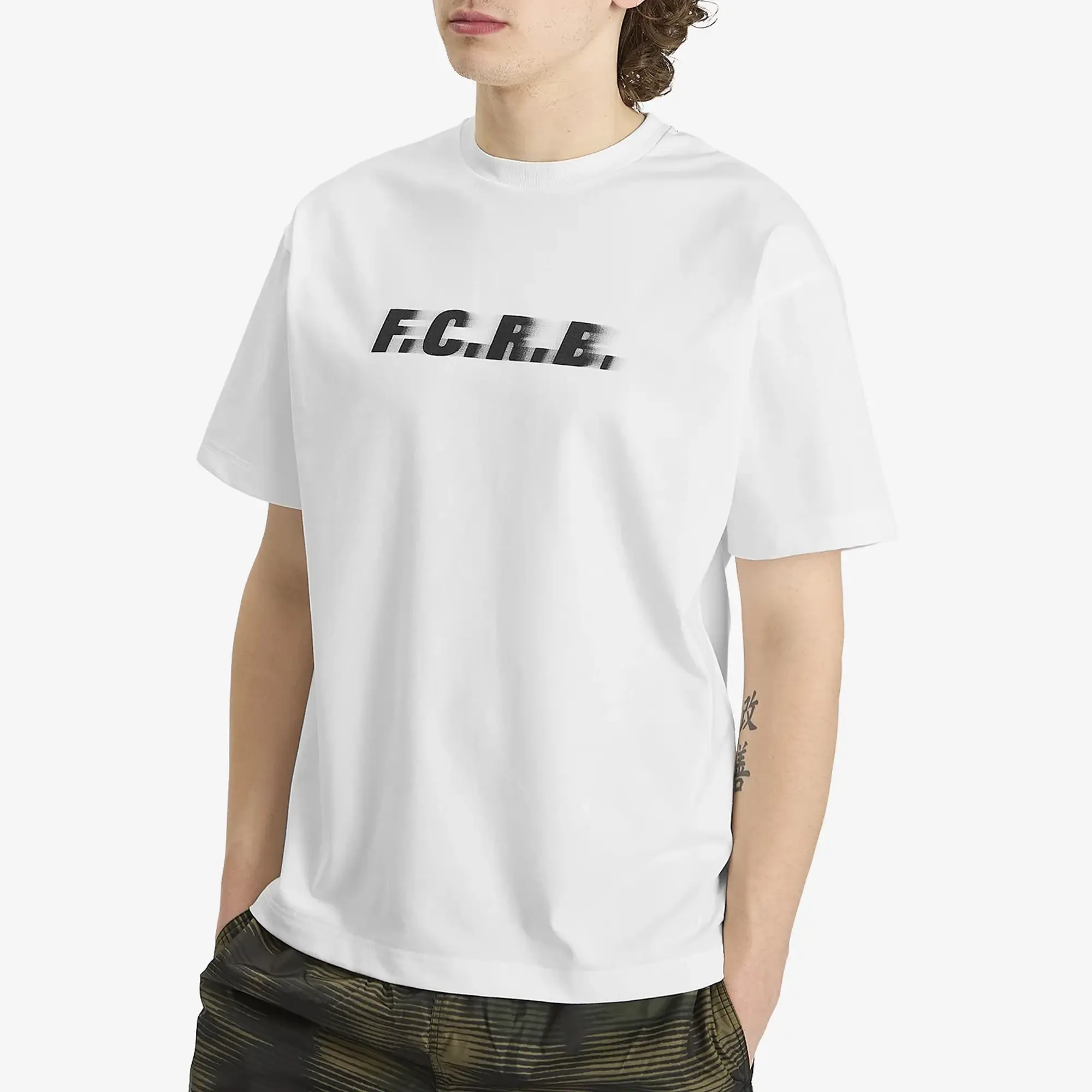 F.C. Real Bristol Men's Blurred Logo T-Shirt White