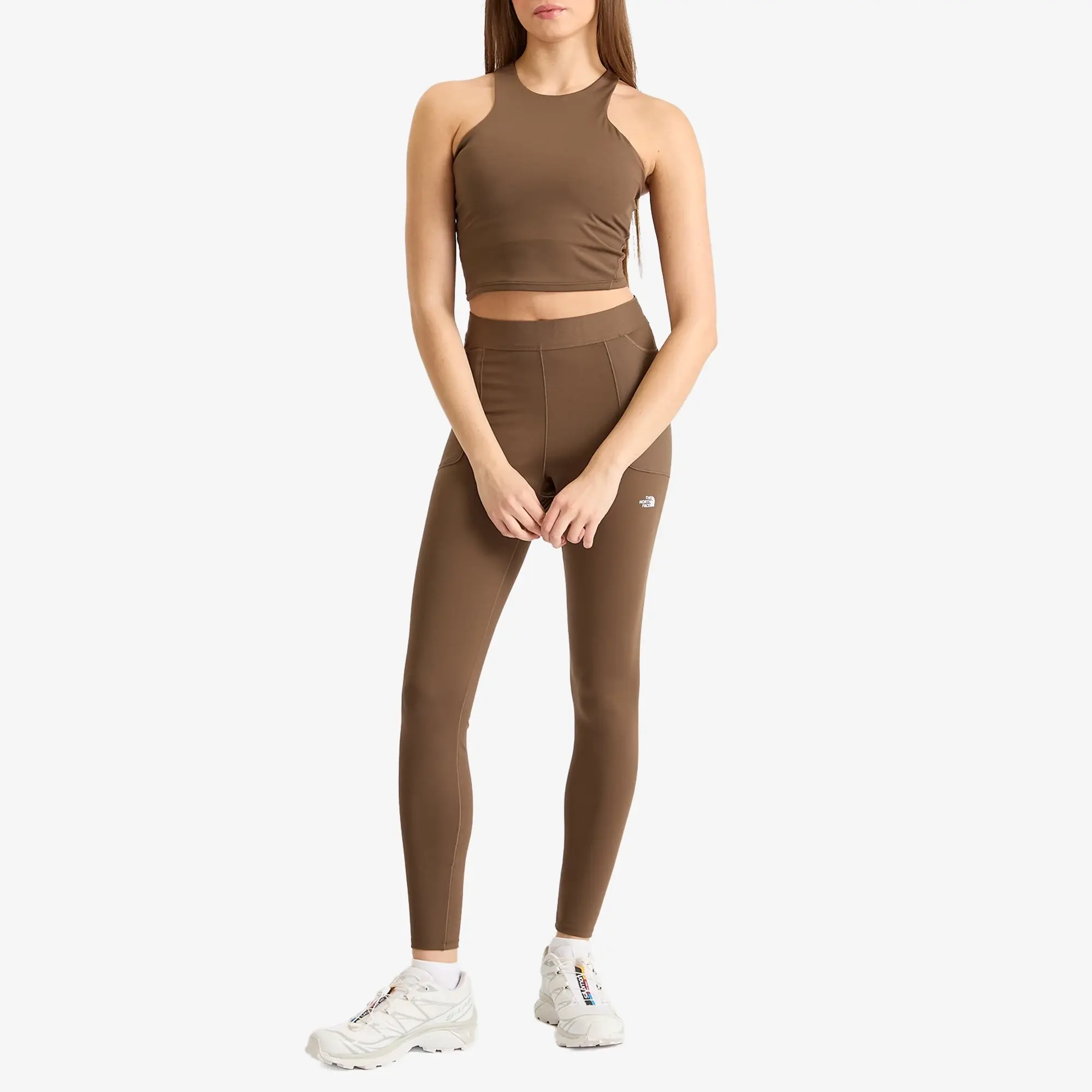 The North Face Women's Refina Longline Bra Top Smokey Brown
