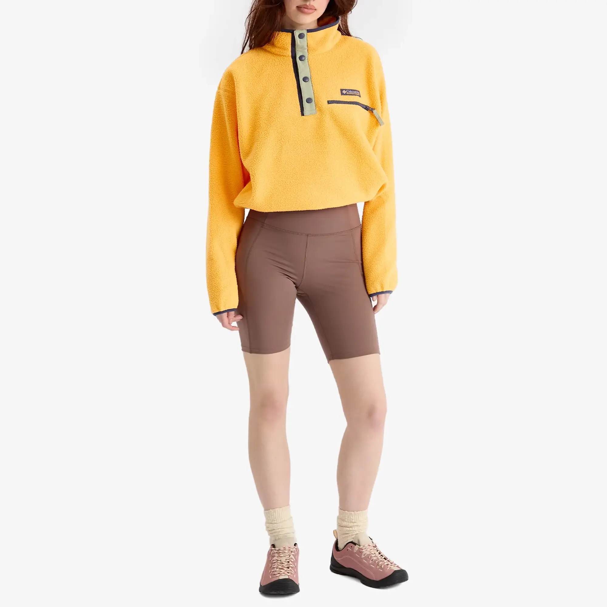 Columbia Women's Helvetia Cropped Half Snap Fleece Summer Orange