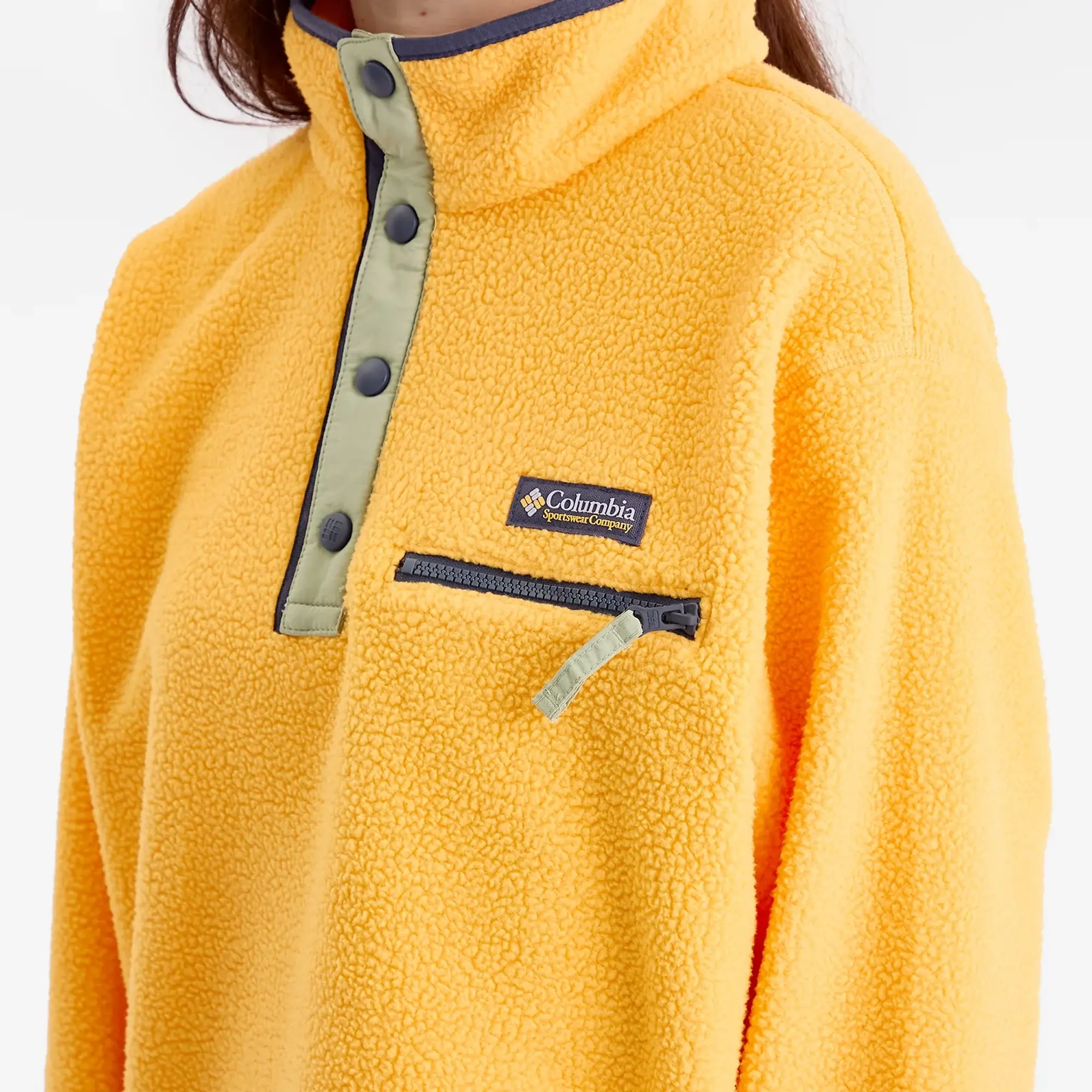Columbia Women's Helvetia Cropped Half Snap Fleece Summer Orange
