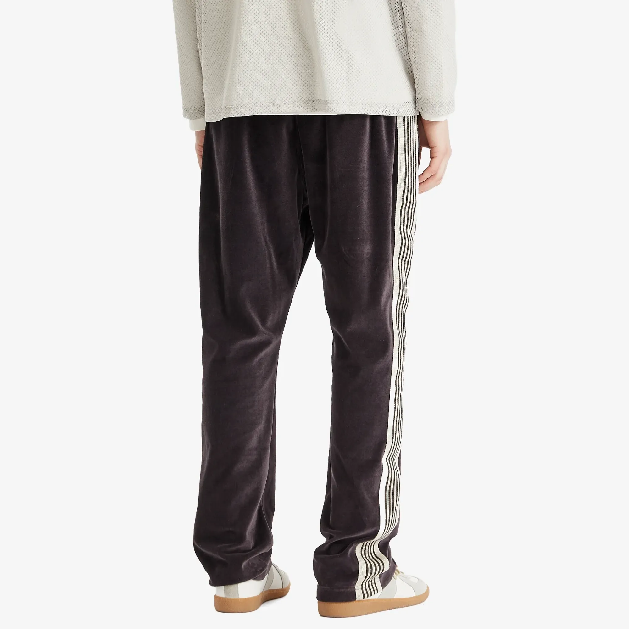 Needles Men's Velour Track Pant Charcoal | QV321-B | FOOTY.COM