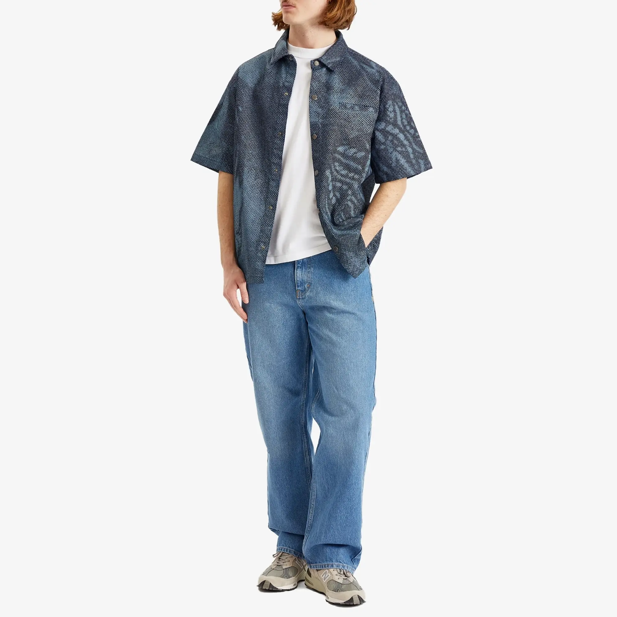 Daily Paper Men's Braids Denim Shirt Multi-Colored