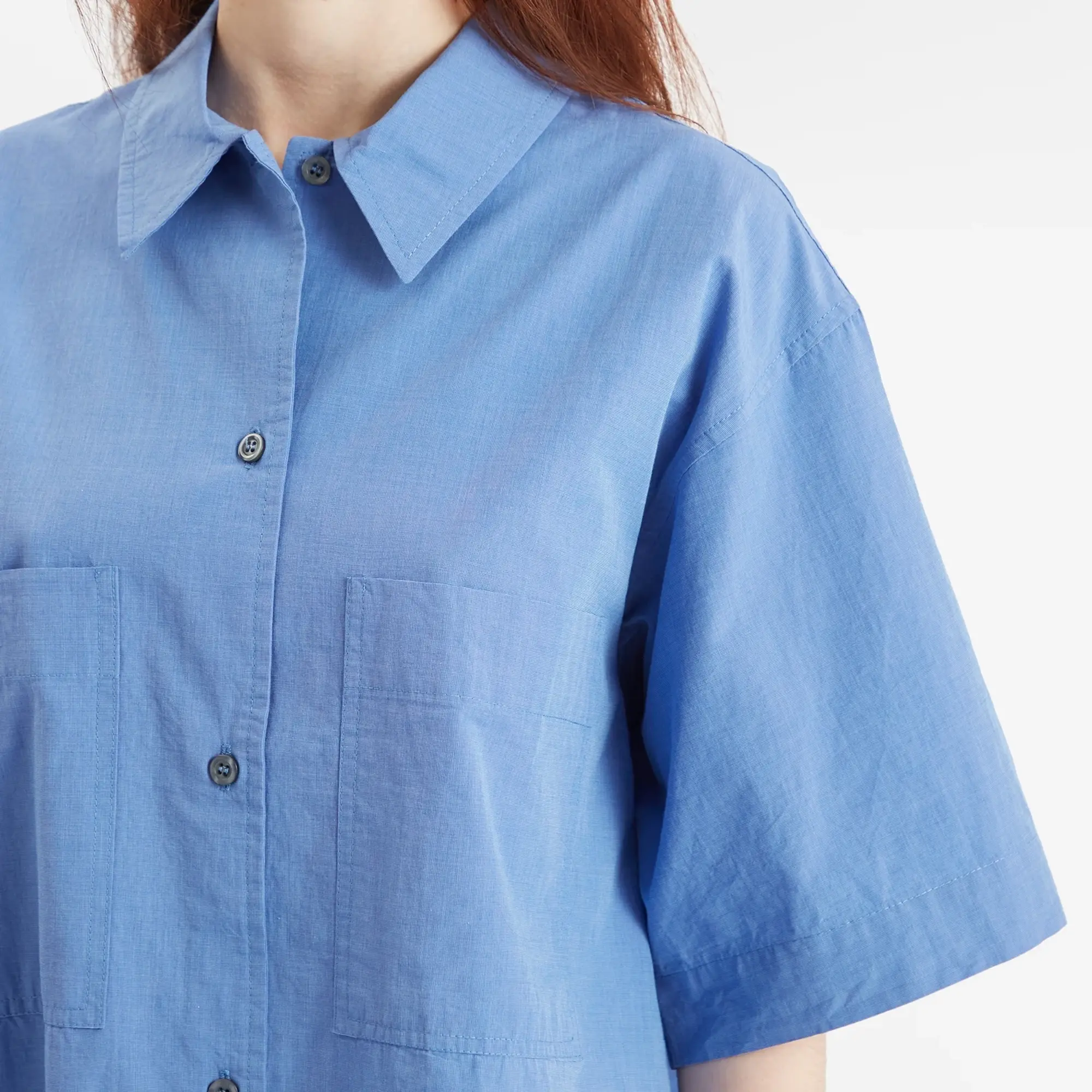 Girls of Dust Women's Okinawa Short Sleeve Shirt Blue