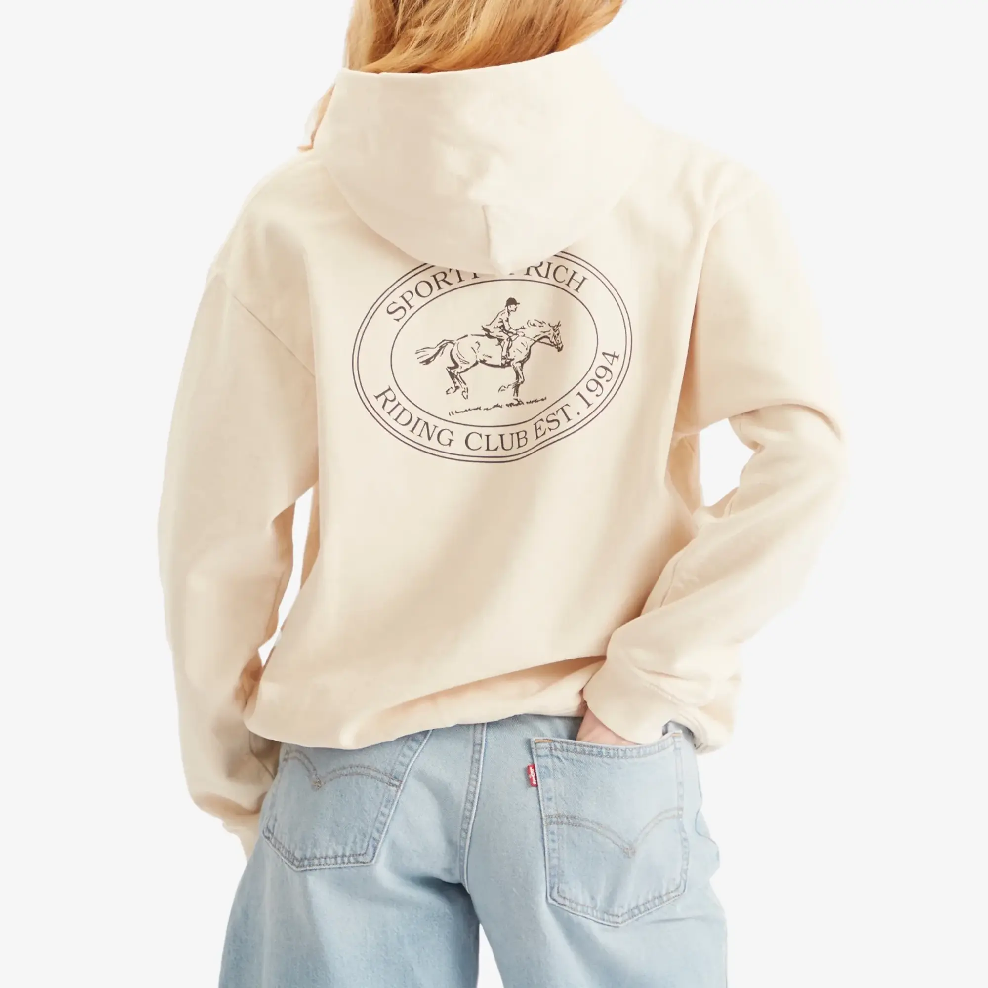Sporty & Rich Women's Riding Club Hoodie Cream