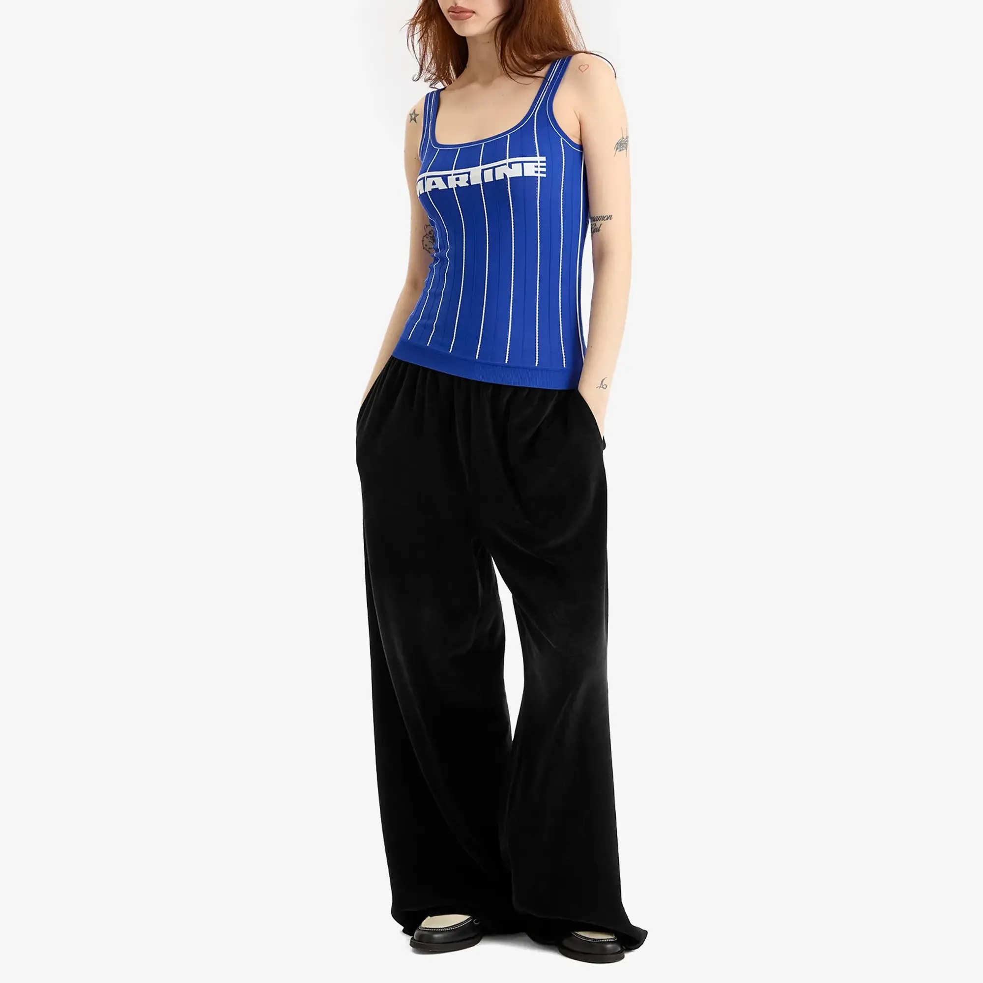 Martine Rose Women's Logo Moto Vest Blue