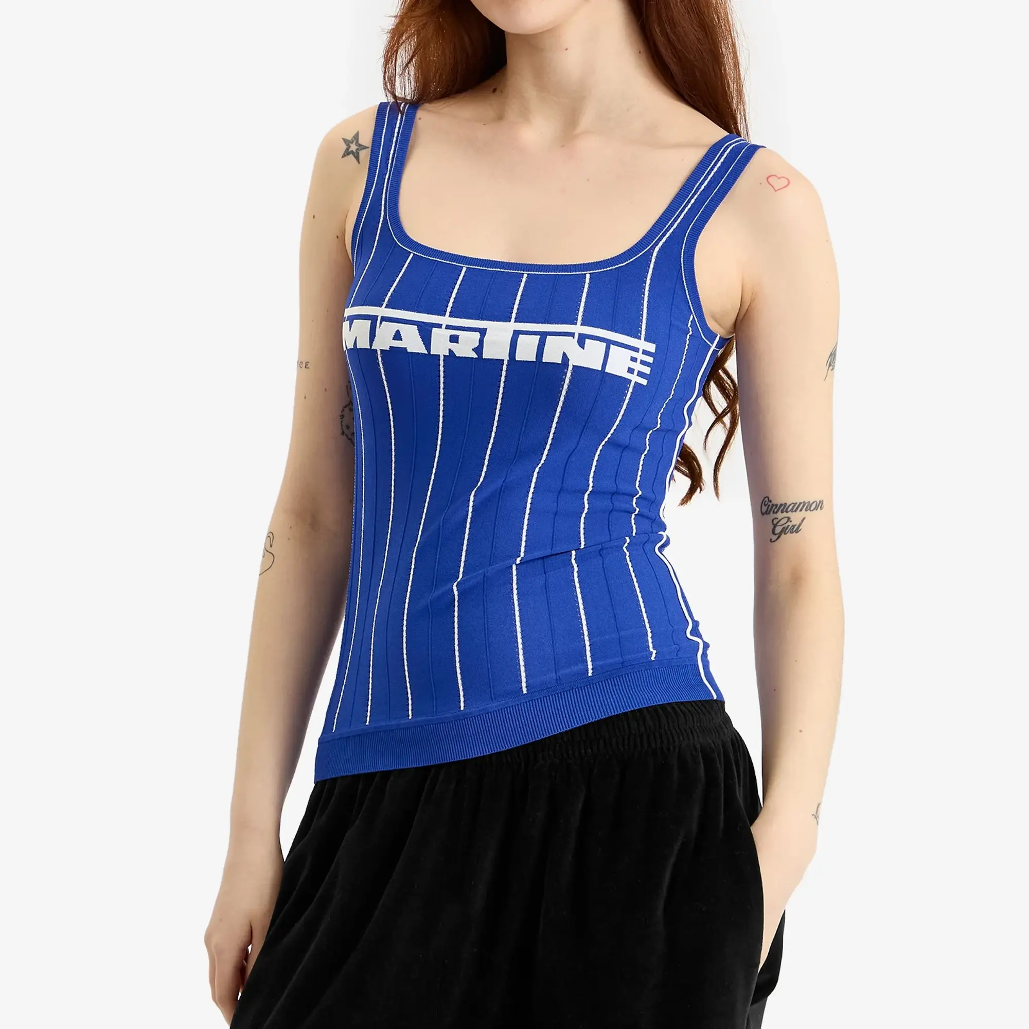 Martine Rose Women's Logo Moto Vest Blue