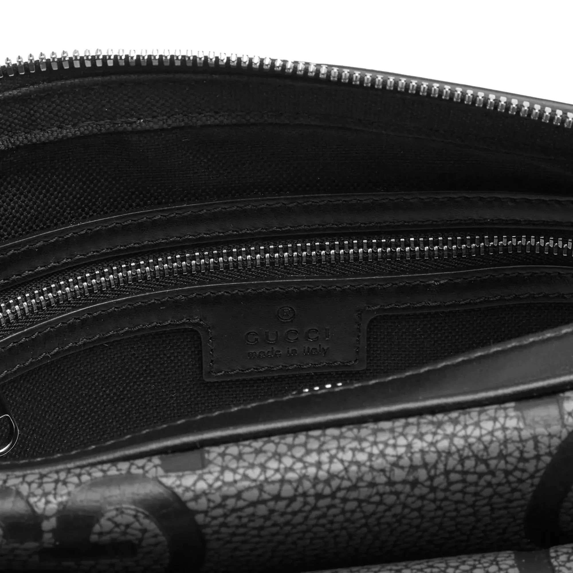Gucci Men's GG Jumbo Leather Crossbody Bag Black