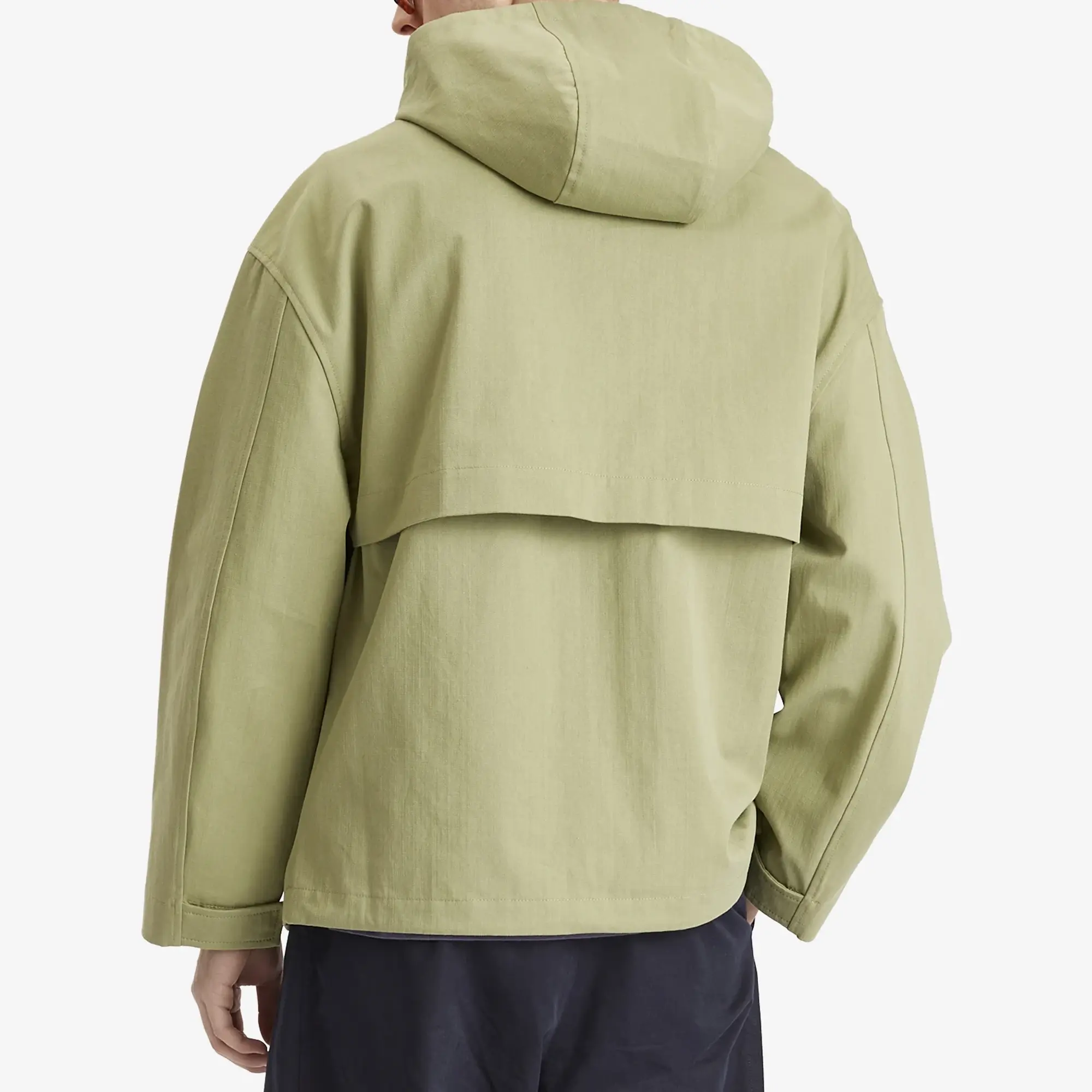 Maison Kitsune Hooded Popover Jacket Turf Green
