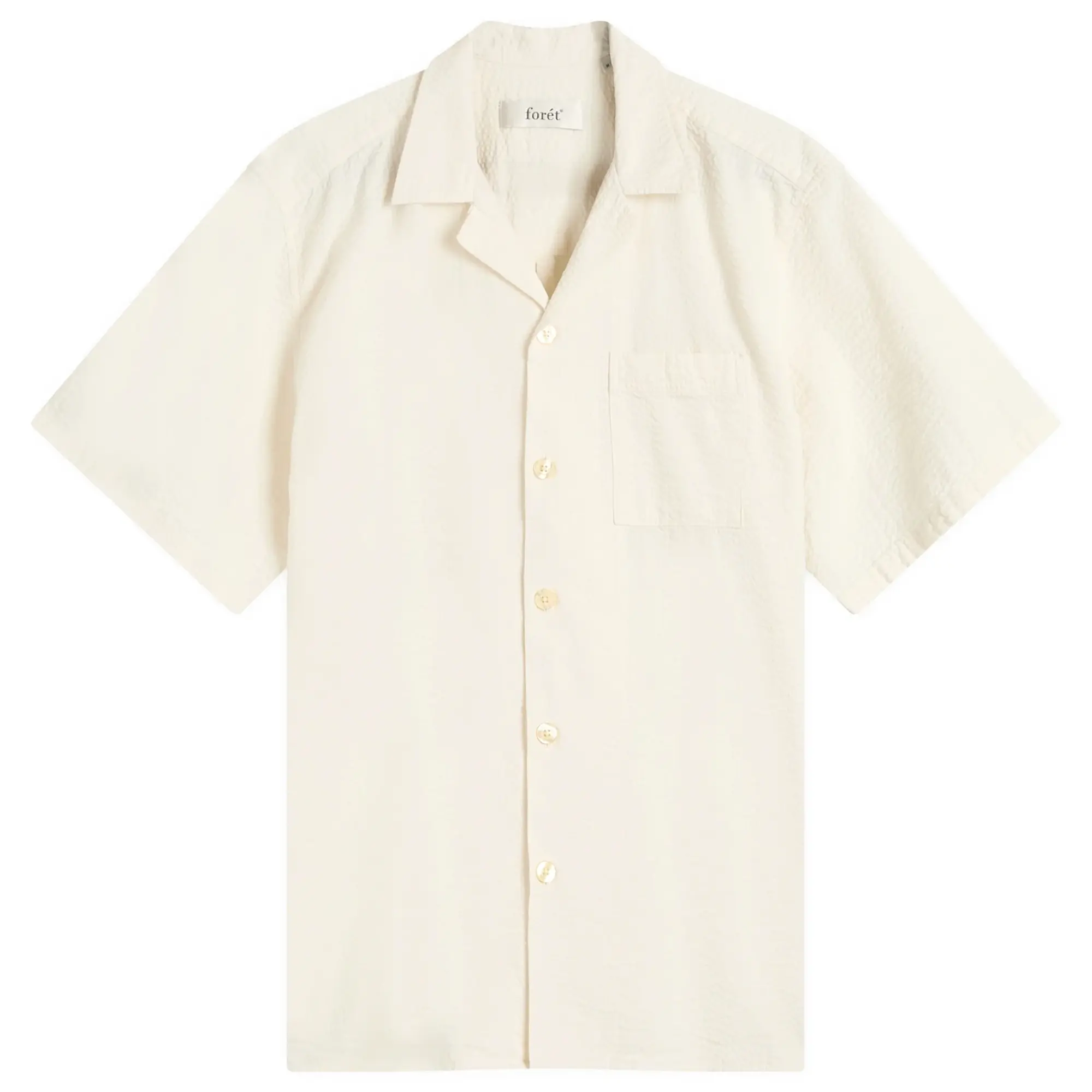 Foret Men's Hush Seersucker Vacation Shirt Cloud