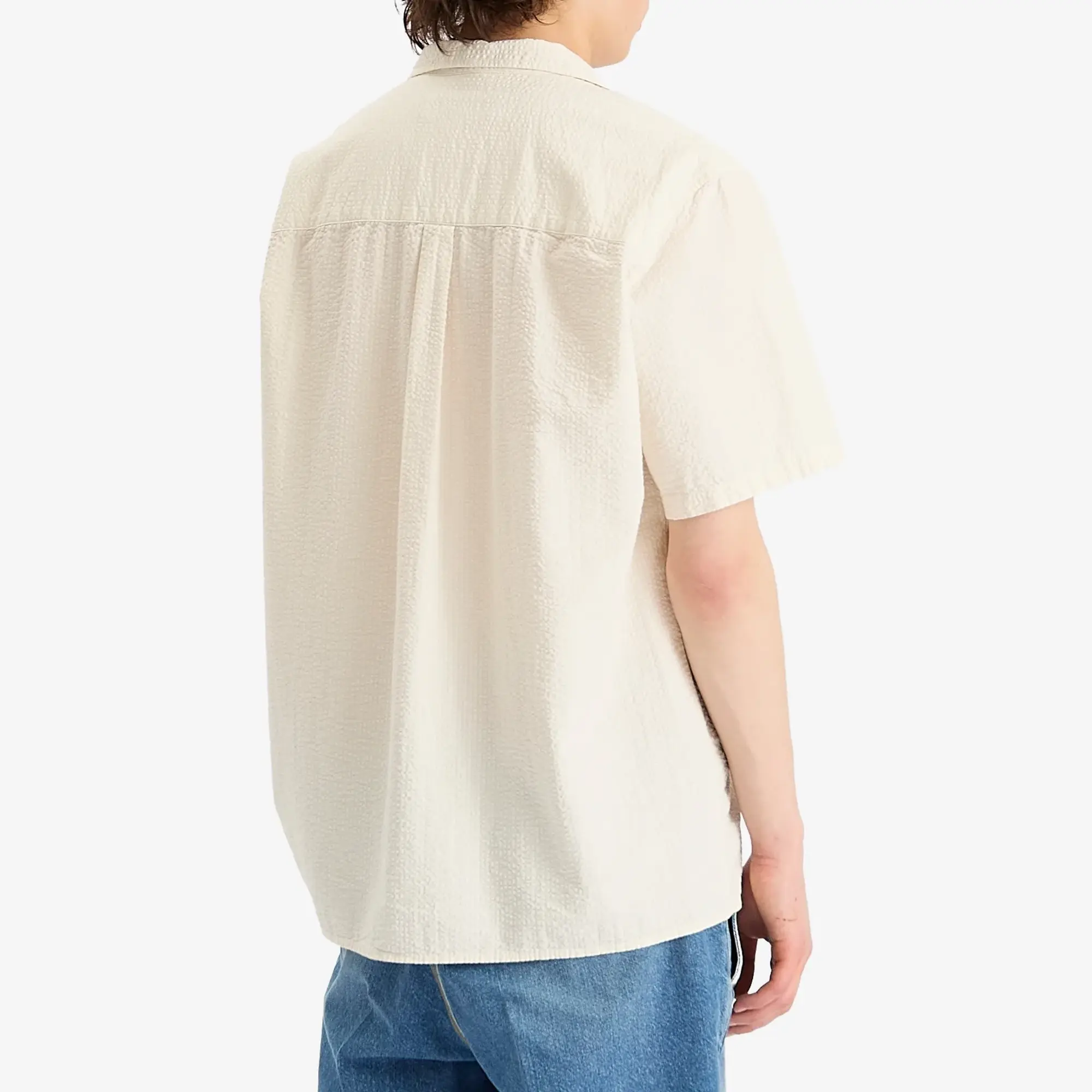 Foret Men's Hush Seersucker Vacation Shirt Cloud