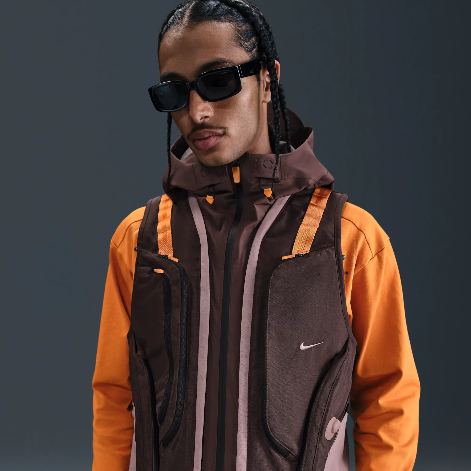 Nike ISPA Modular Gilet - Brown - Nylon