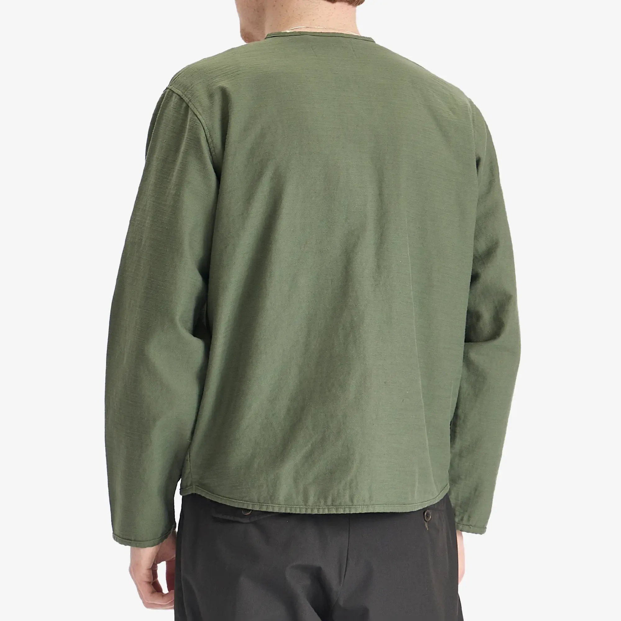 Universal Works Men's Slub Sateen Zip Liner Jacket Olive