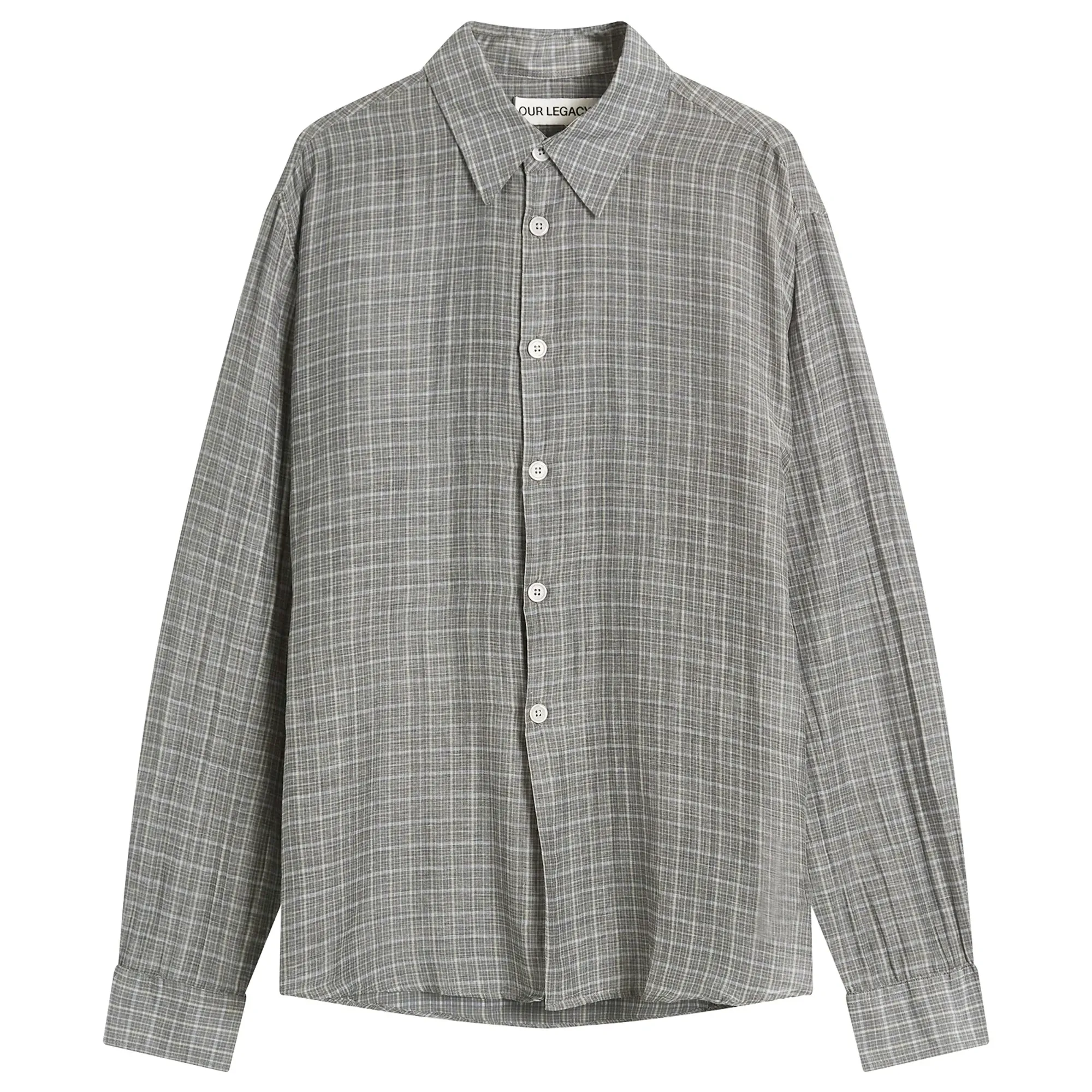 Our Legacy Men's Beyond Shirt Picnic Check Cotton Silk | M2252BP
