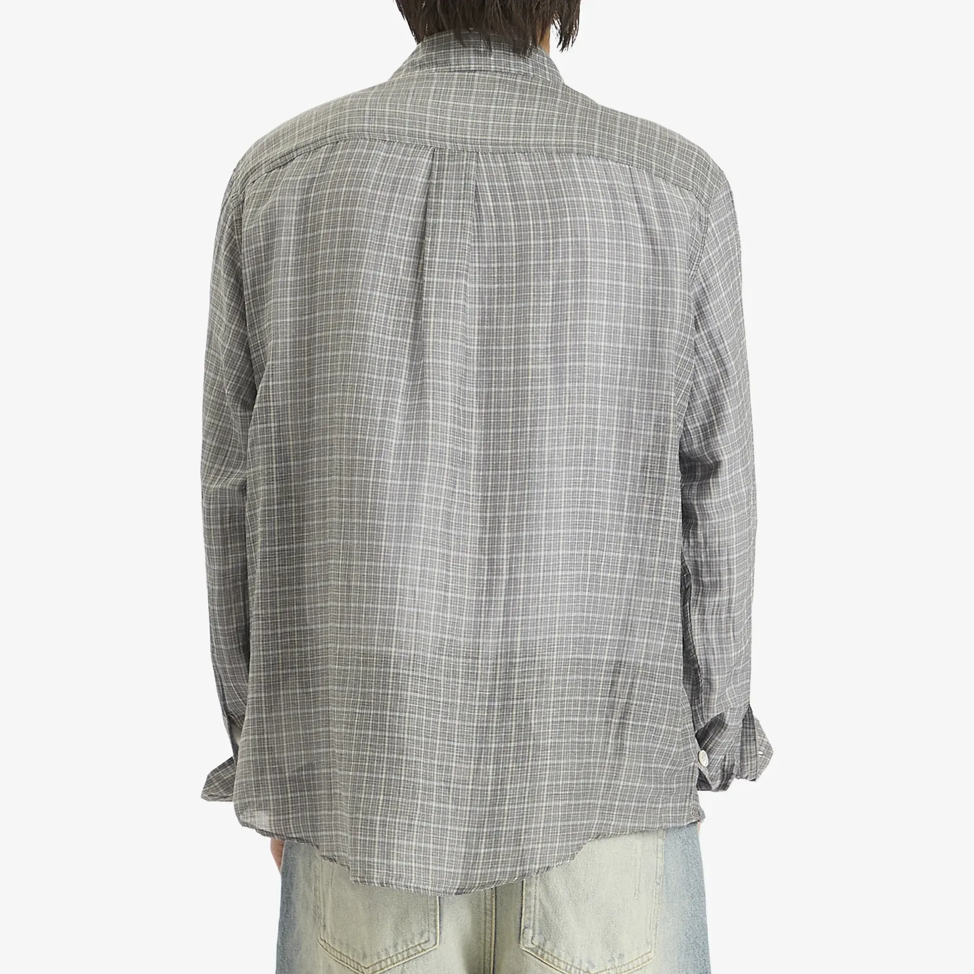 Our Legacy Men's Beyond Shirt Picnic Check Cotton Silk | M2252BP