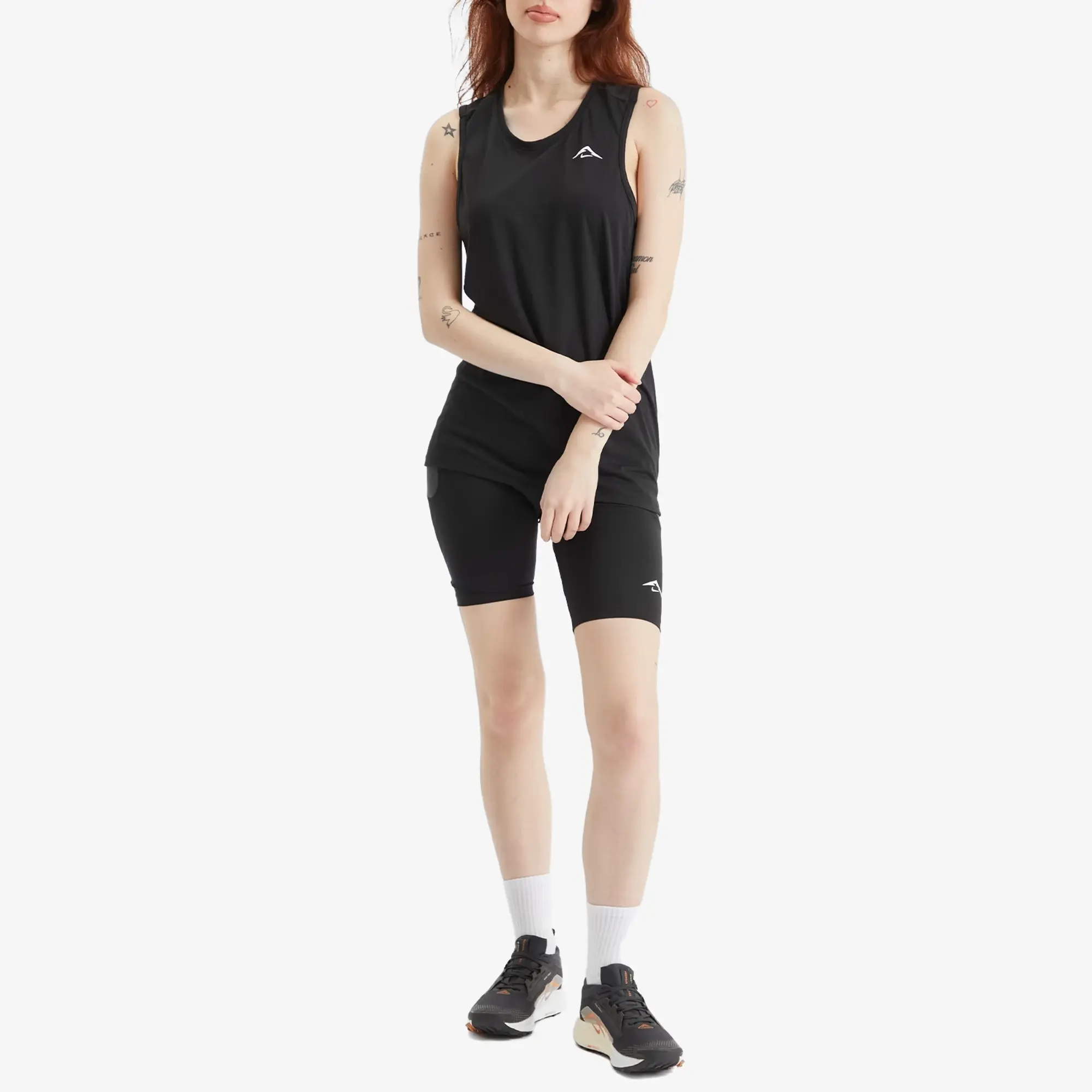 Nike Running Solar Chase Tank Top Black/White