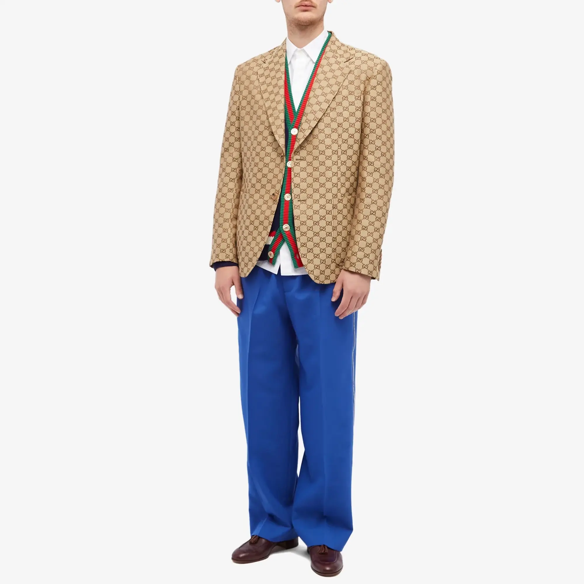 Gucci Men's Jacquard GG Blazer Camel