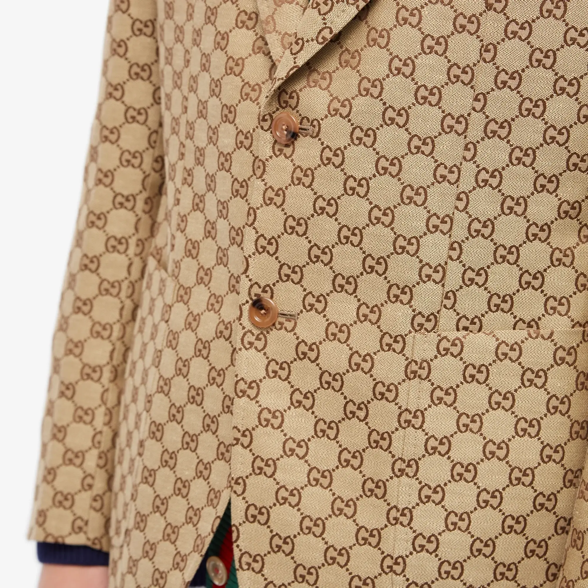 Gucci Men's Jacquard GG Blazer Camel