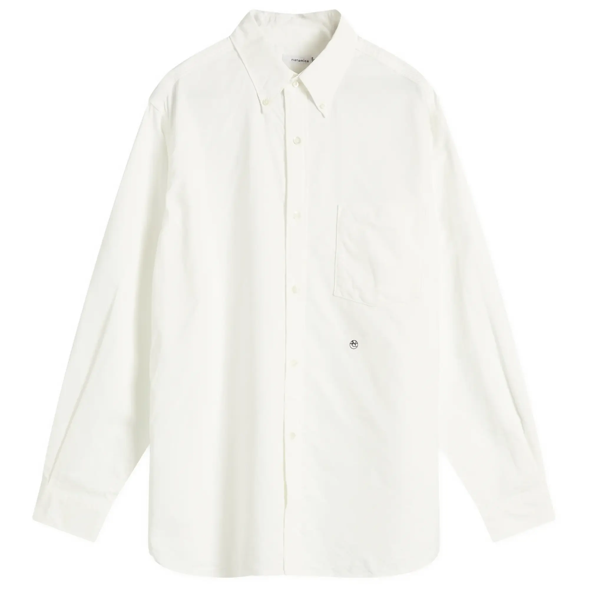Nanamica Men's Button Down Wind Shirt White
