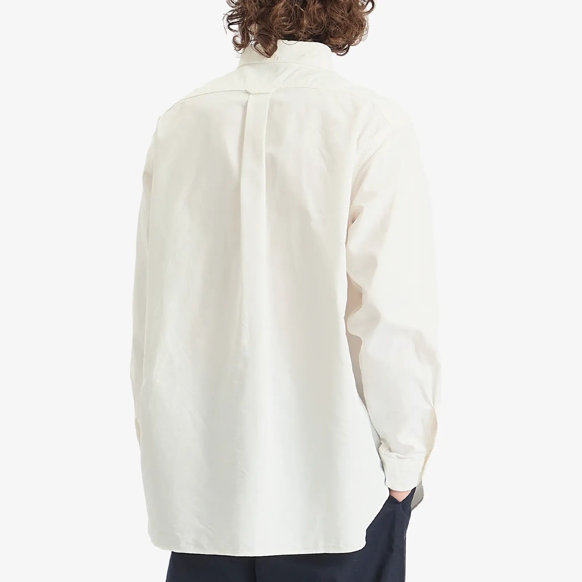 Nanamica Men's Button Down Wind Shirt White