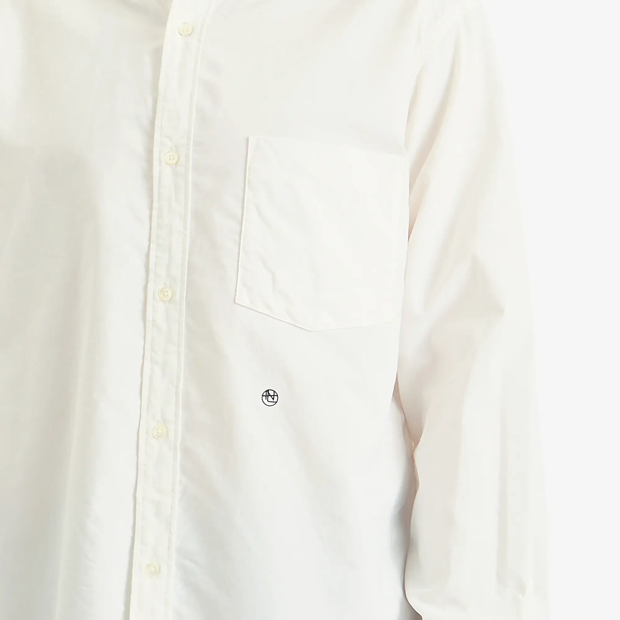 Nanamica Men's Button Down Wind Shirt White