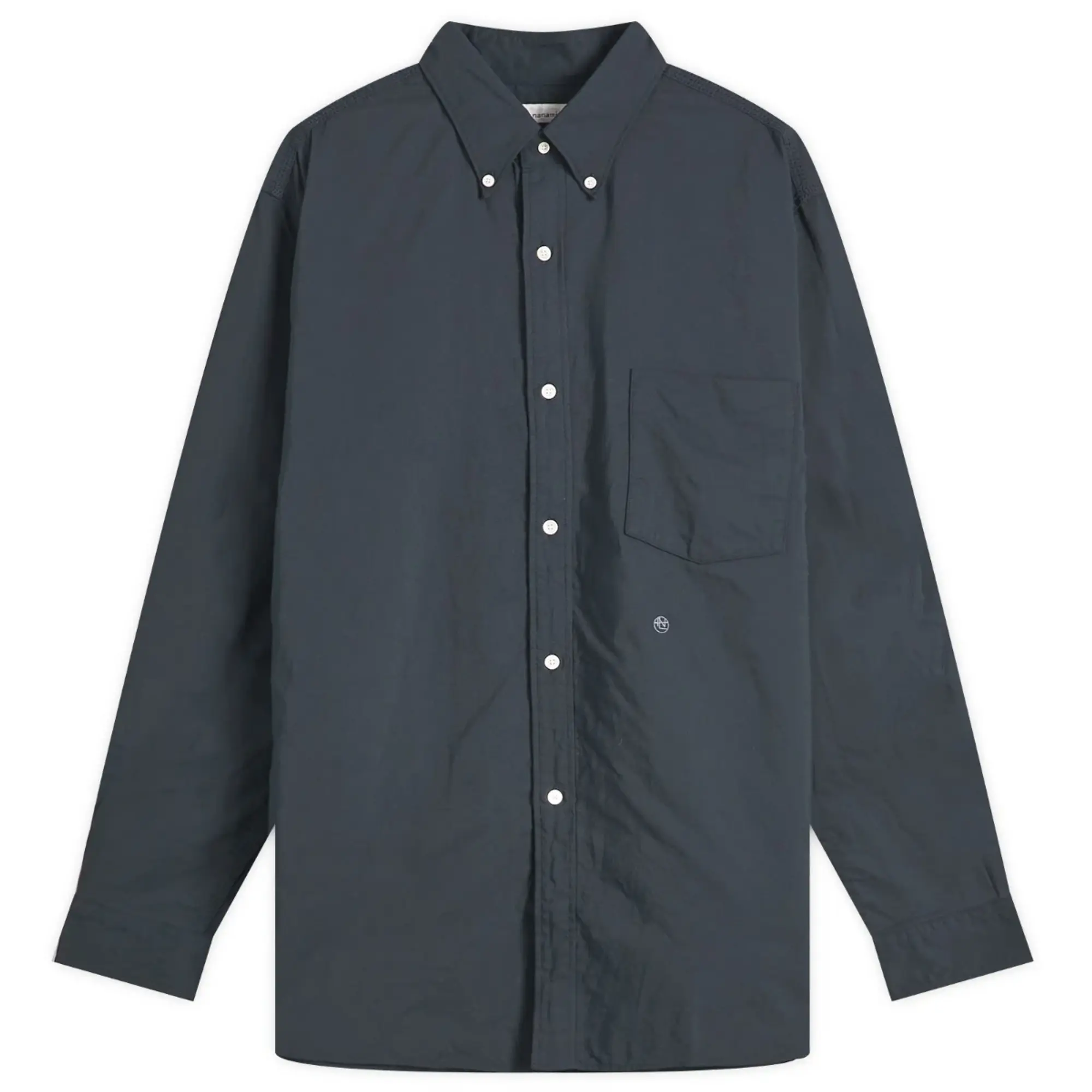 Nanamica Men's Button Down Wind Shirt Dark Navy