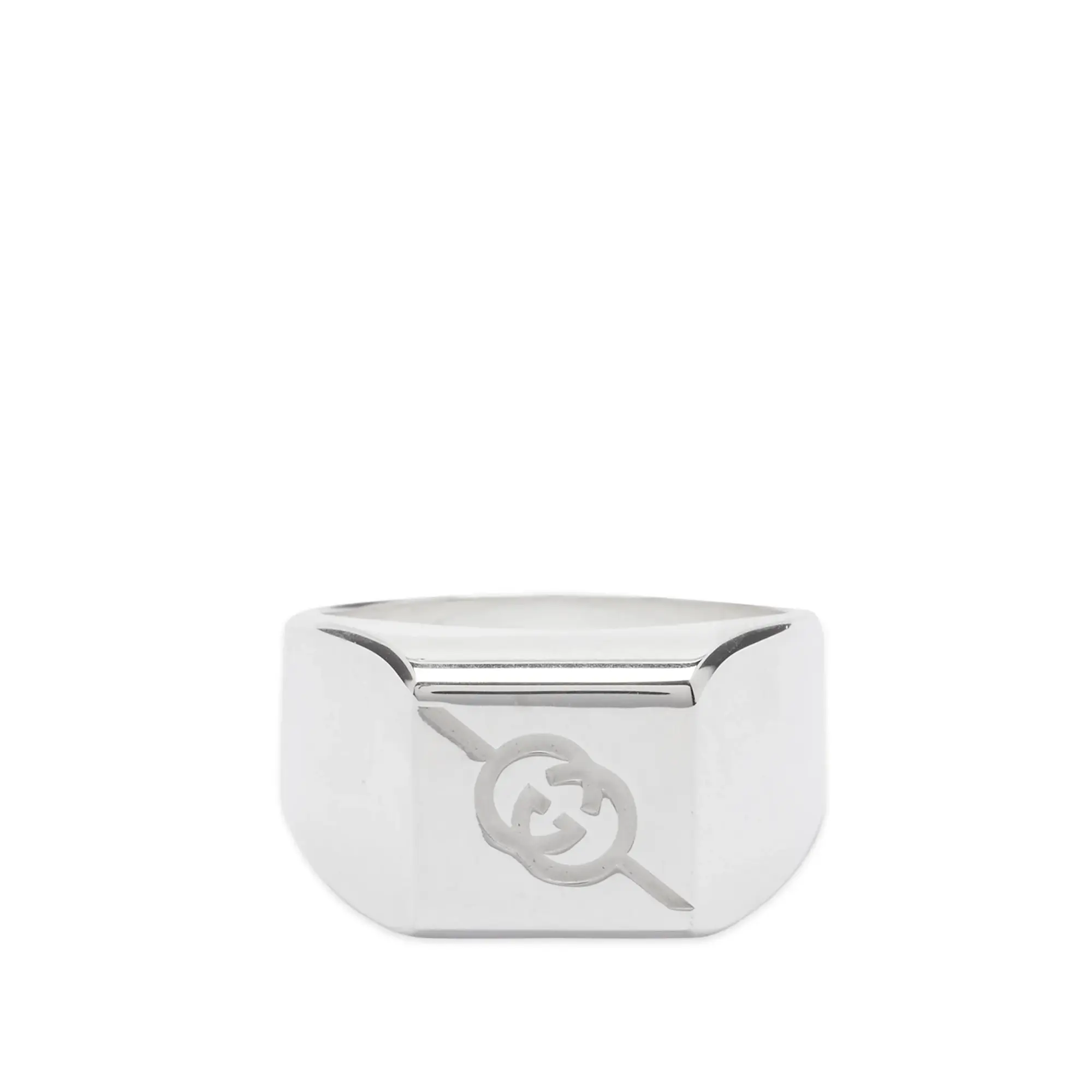 Gucci Men's Tag Ring 10mm Silver