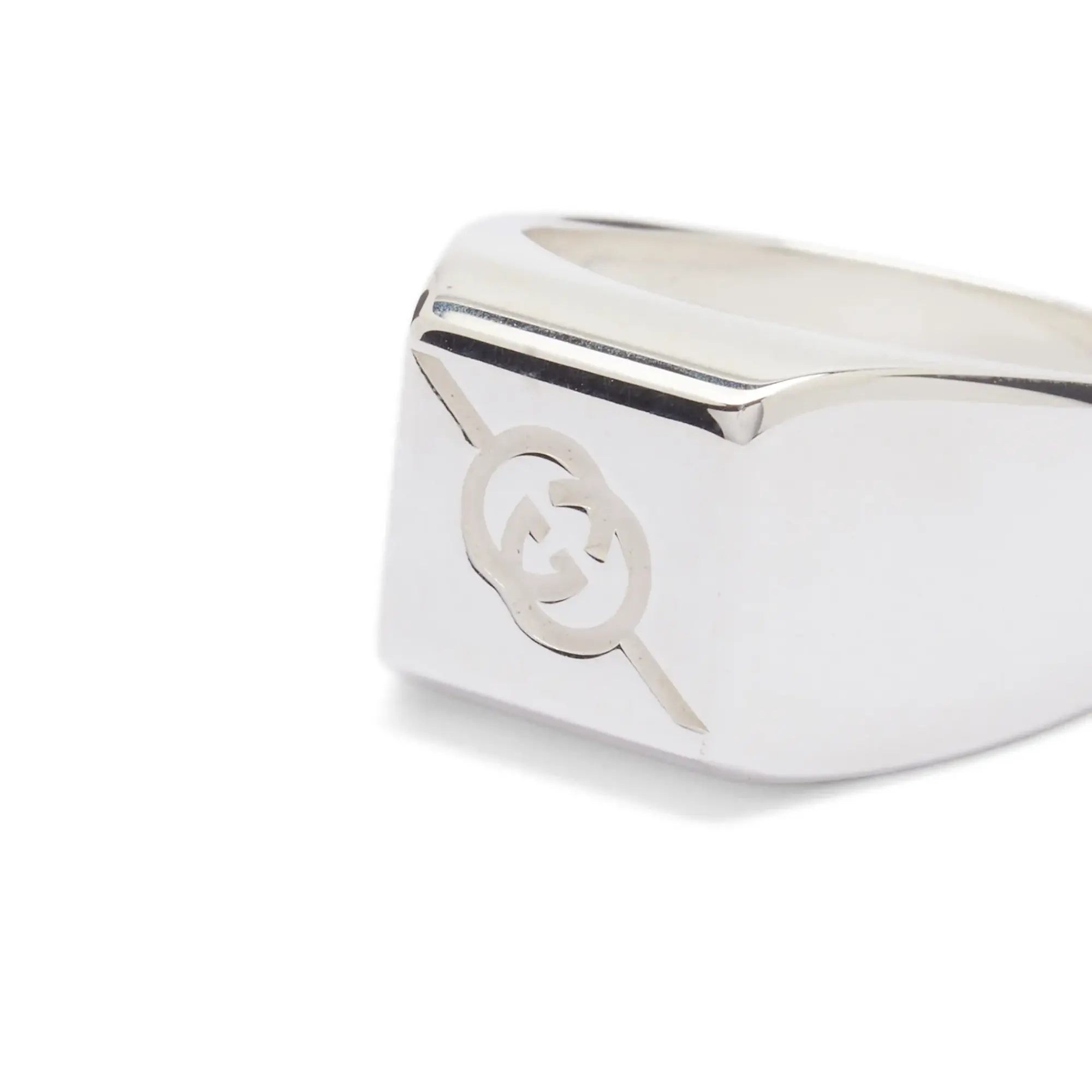 Gucci Men's Tag Ring 10mm Silver