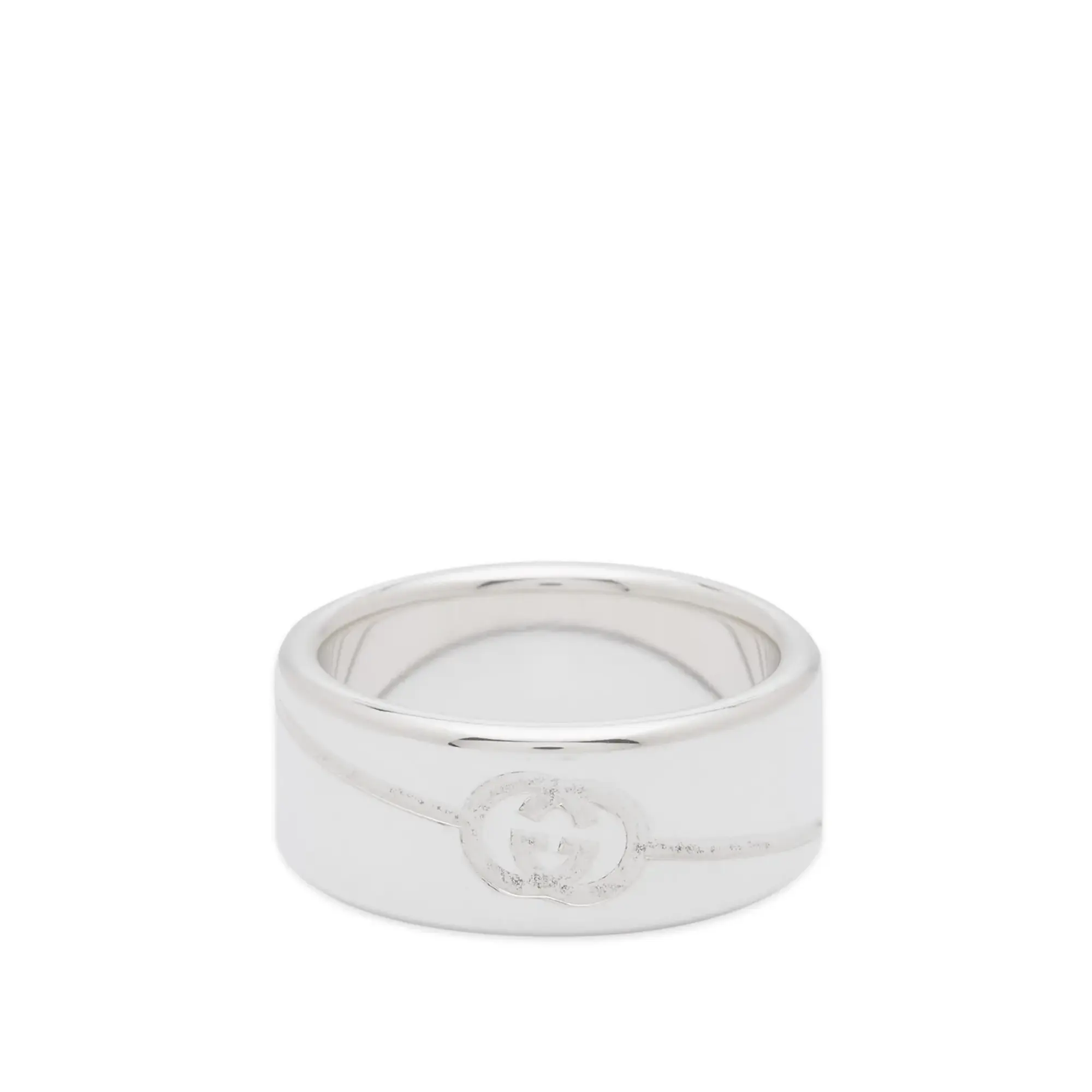 Gucci Men's Tag Ring 9mm Silver