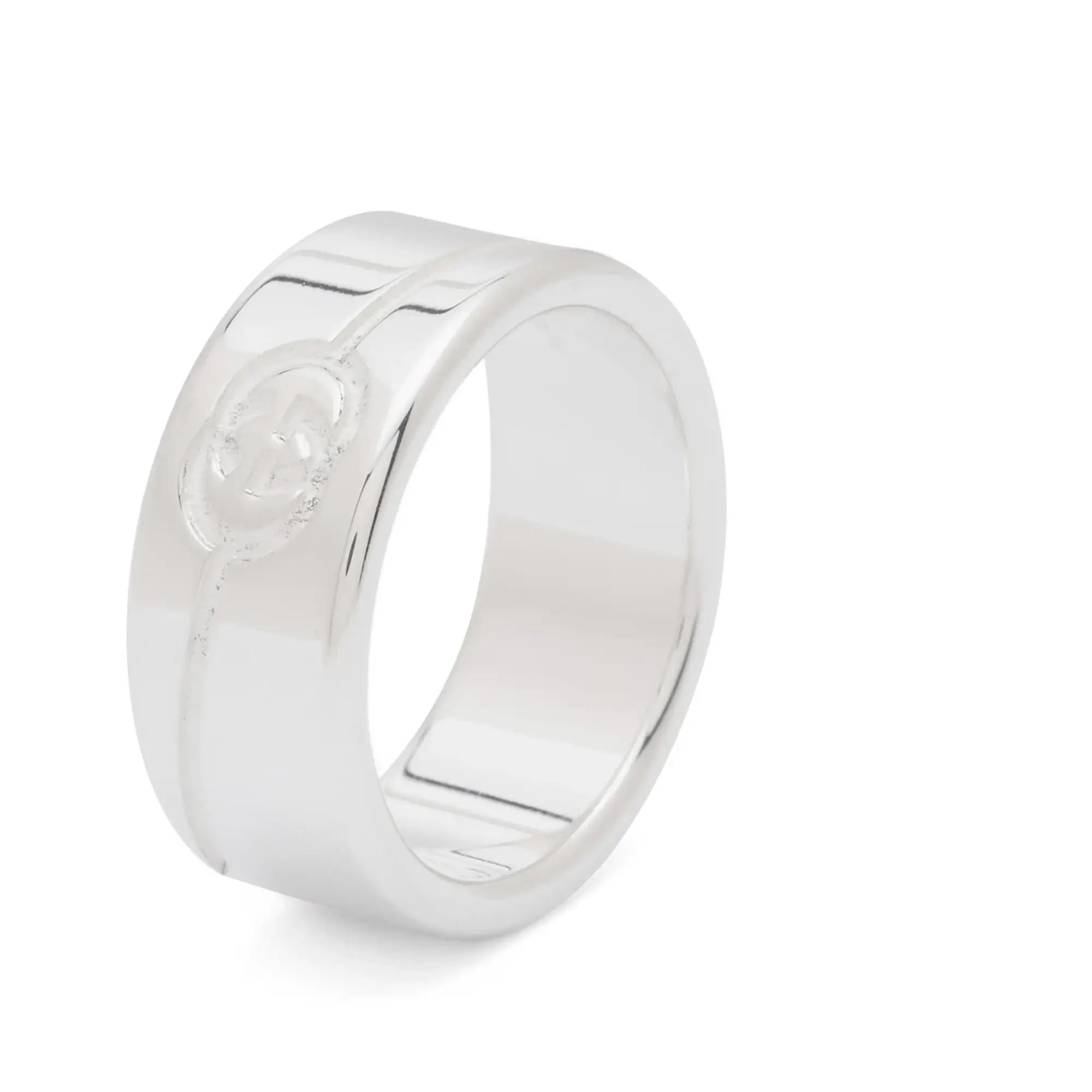 Gucci Men's Tag Ring 9mm Silver