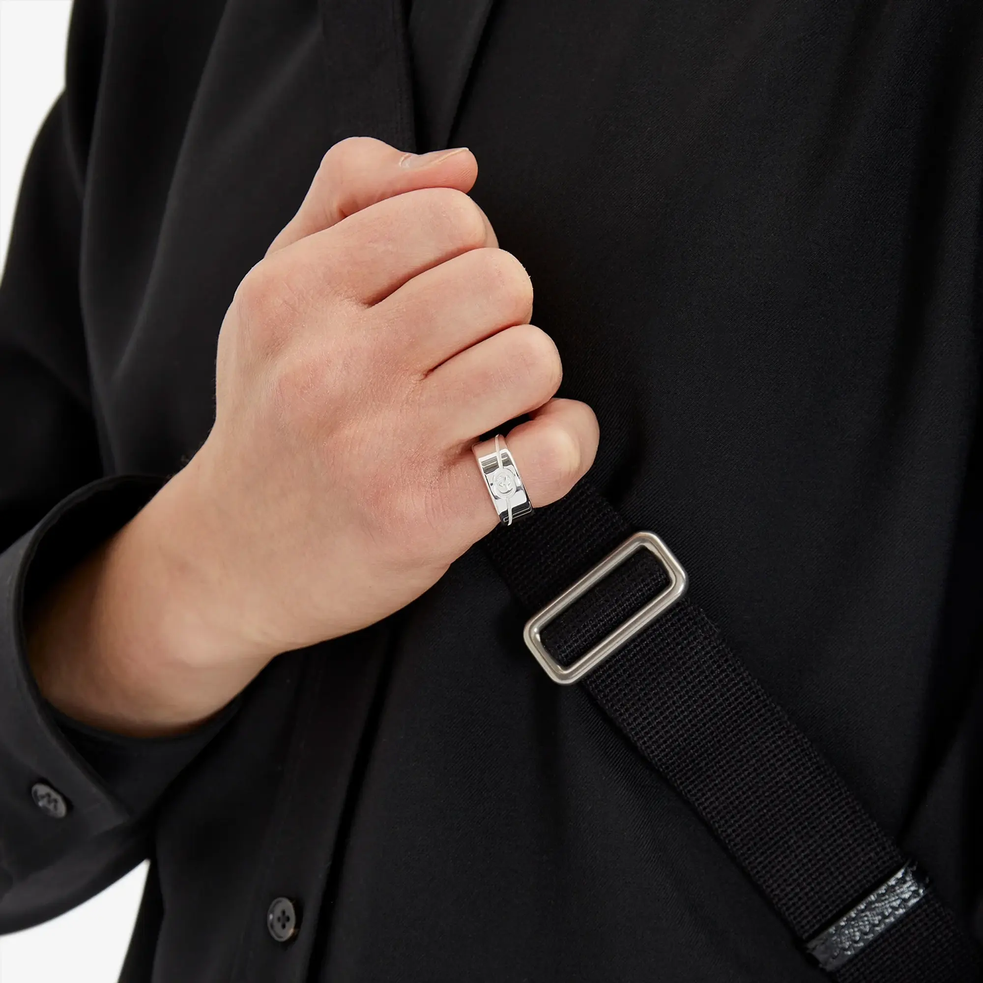 Gucci Men's Tag Ring 9mm Silver