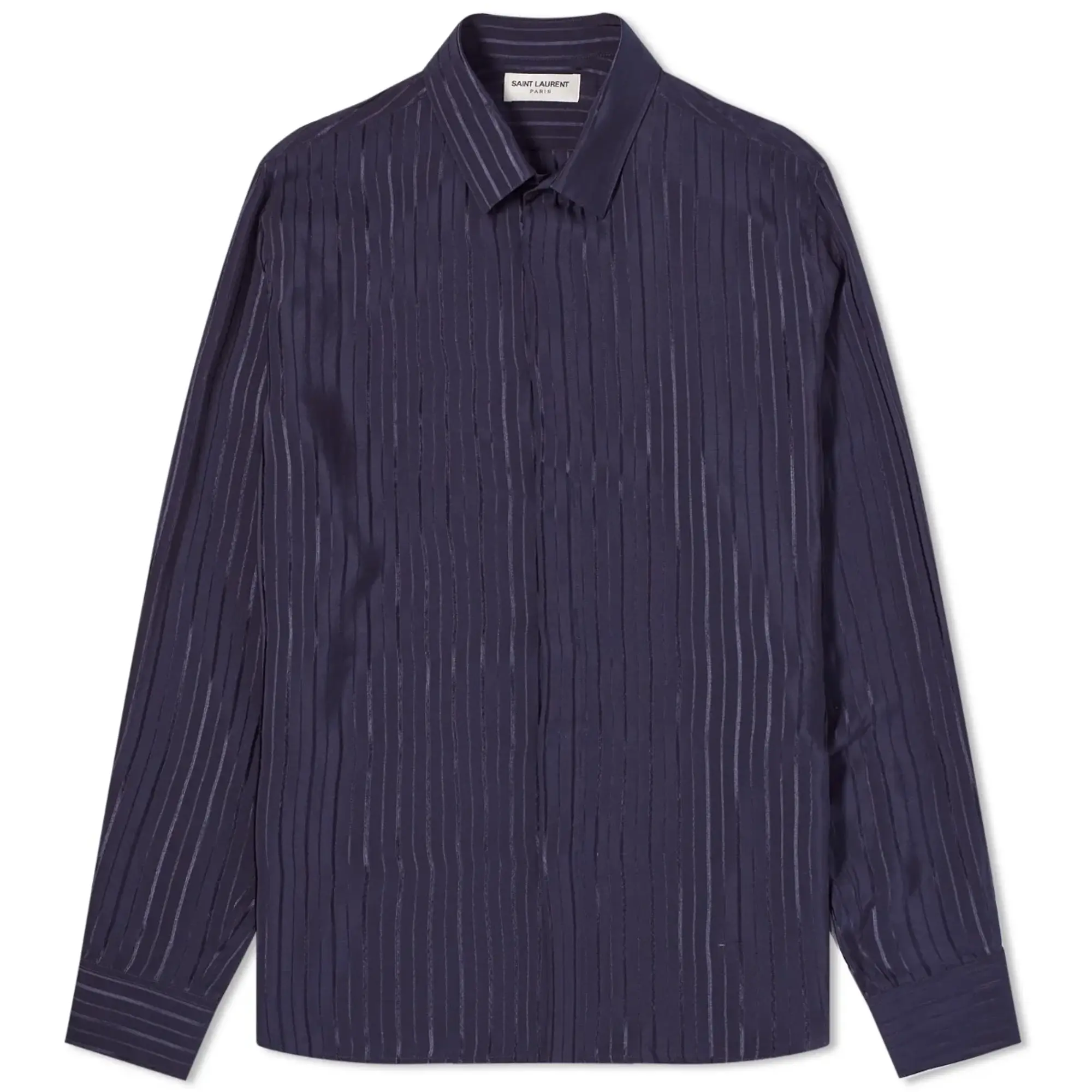Saint Laurent Men's Stripe Shirt Marine