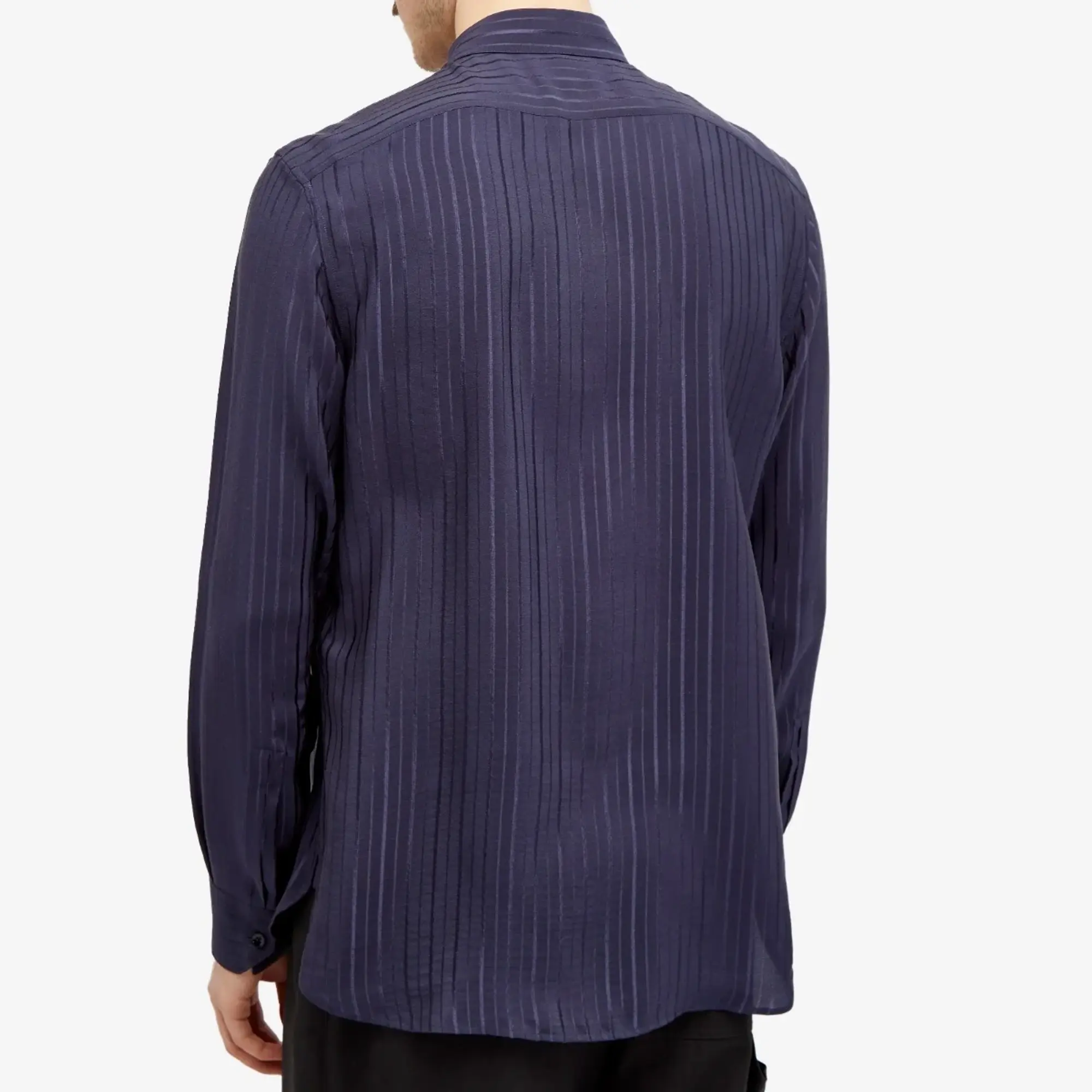 Saint Laurent Men's Stripe Shirt Marine