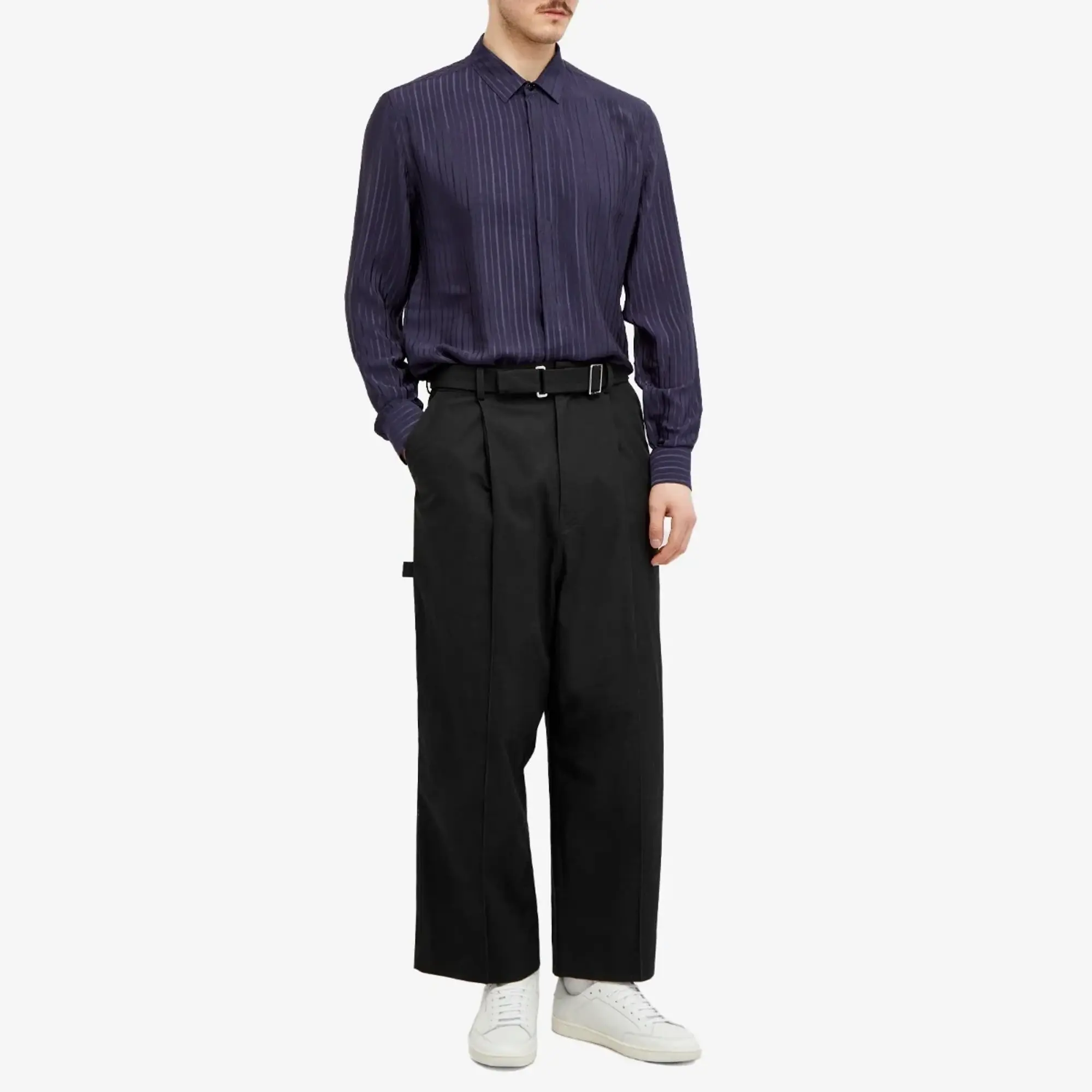 Saint Laurent Men's Stripe Shirt Marine