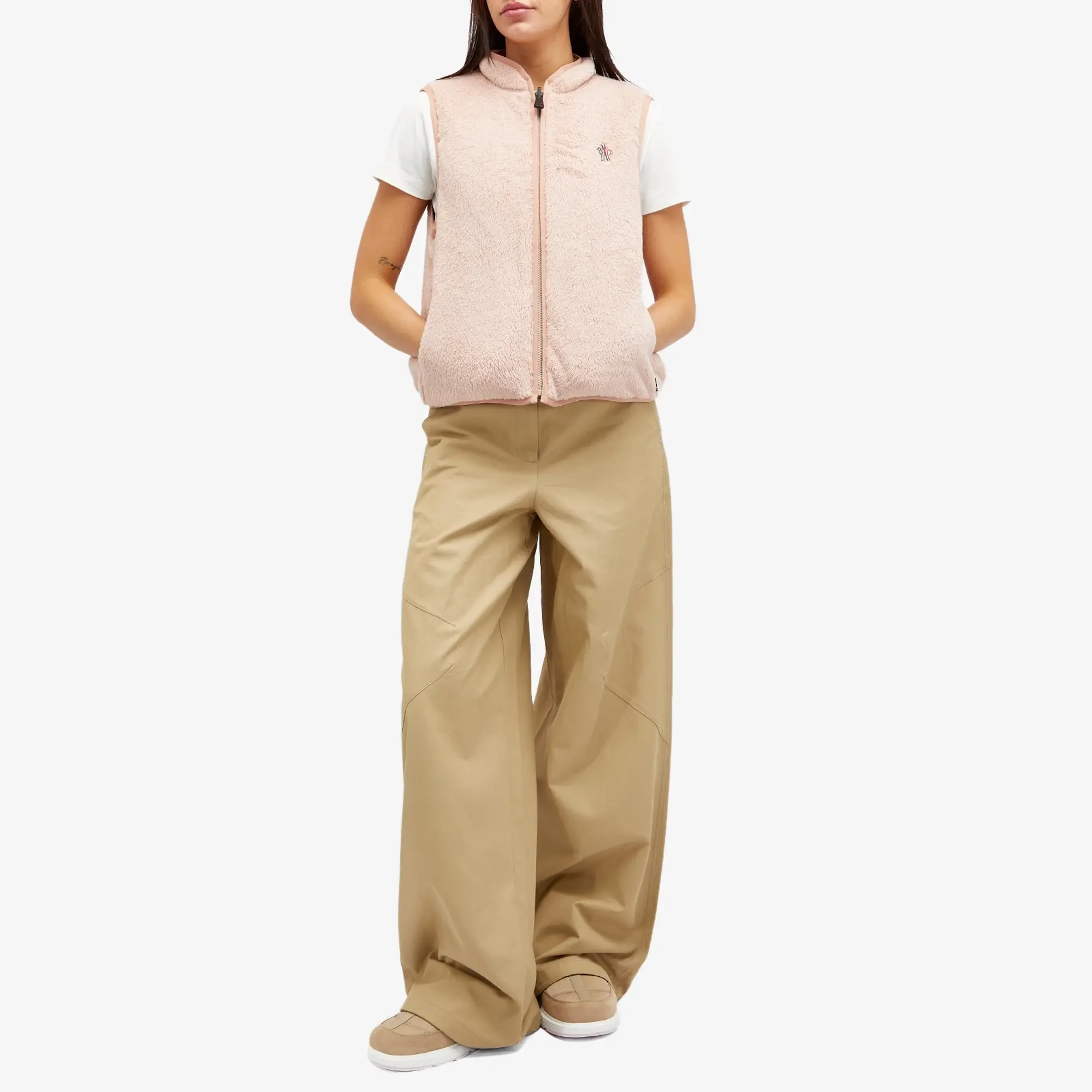 Moncler Grenoble Women's Fleece Vest Pink