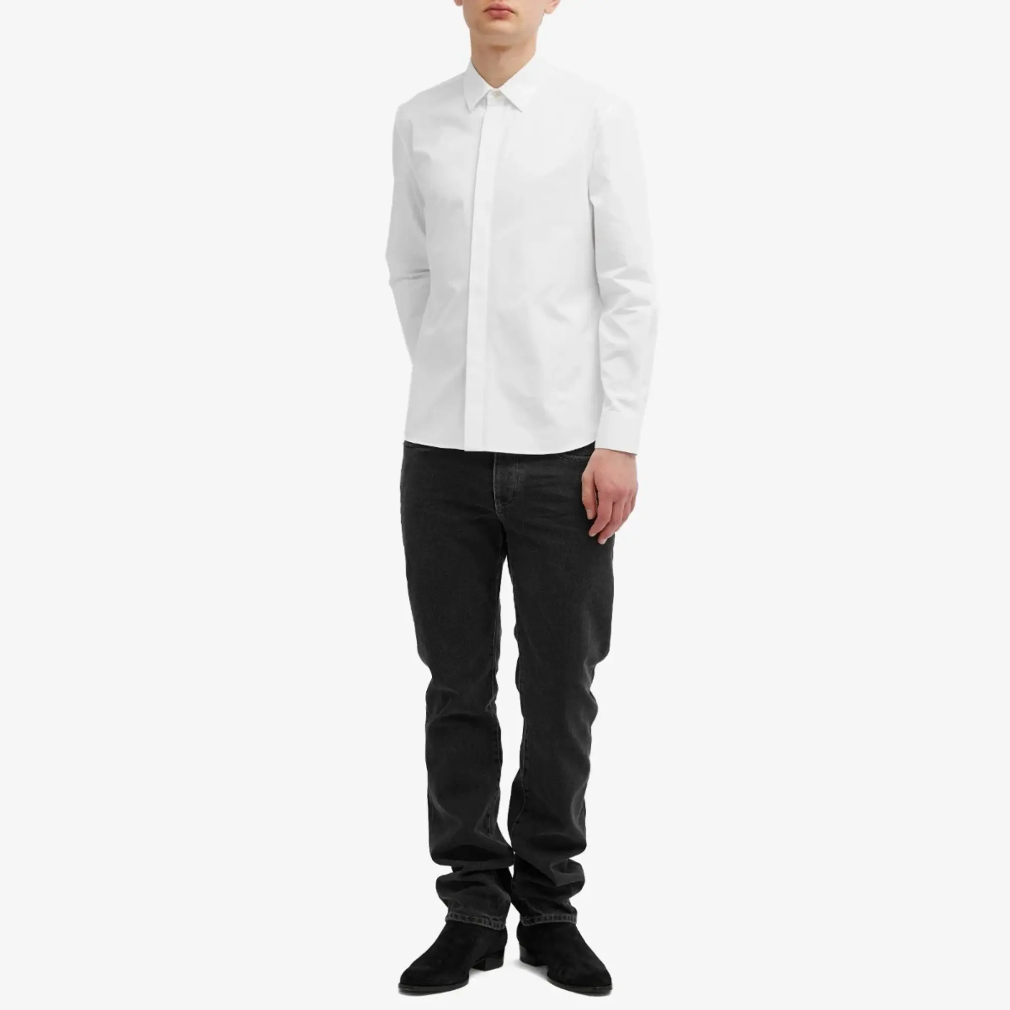 Saint Laurent Men's Classic Poplin Shirt White