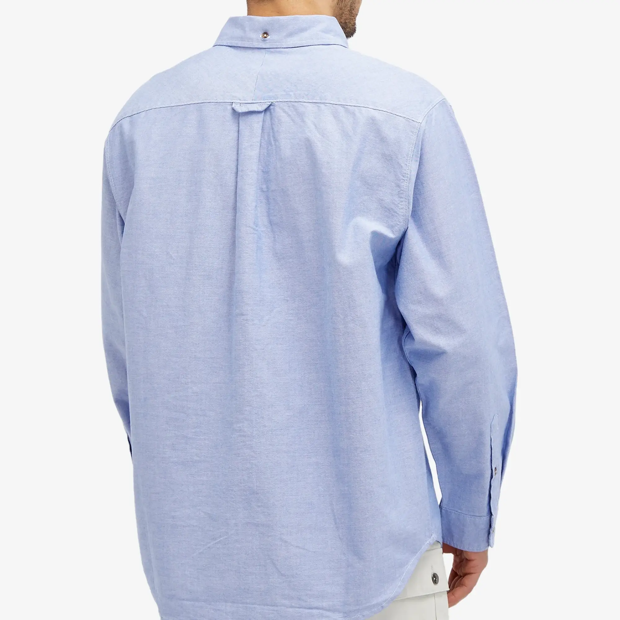 Nike Men's Life Oxford Buttondown Shirt White /Game Royal/Football Grey