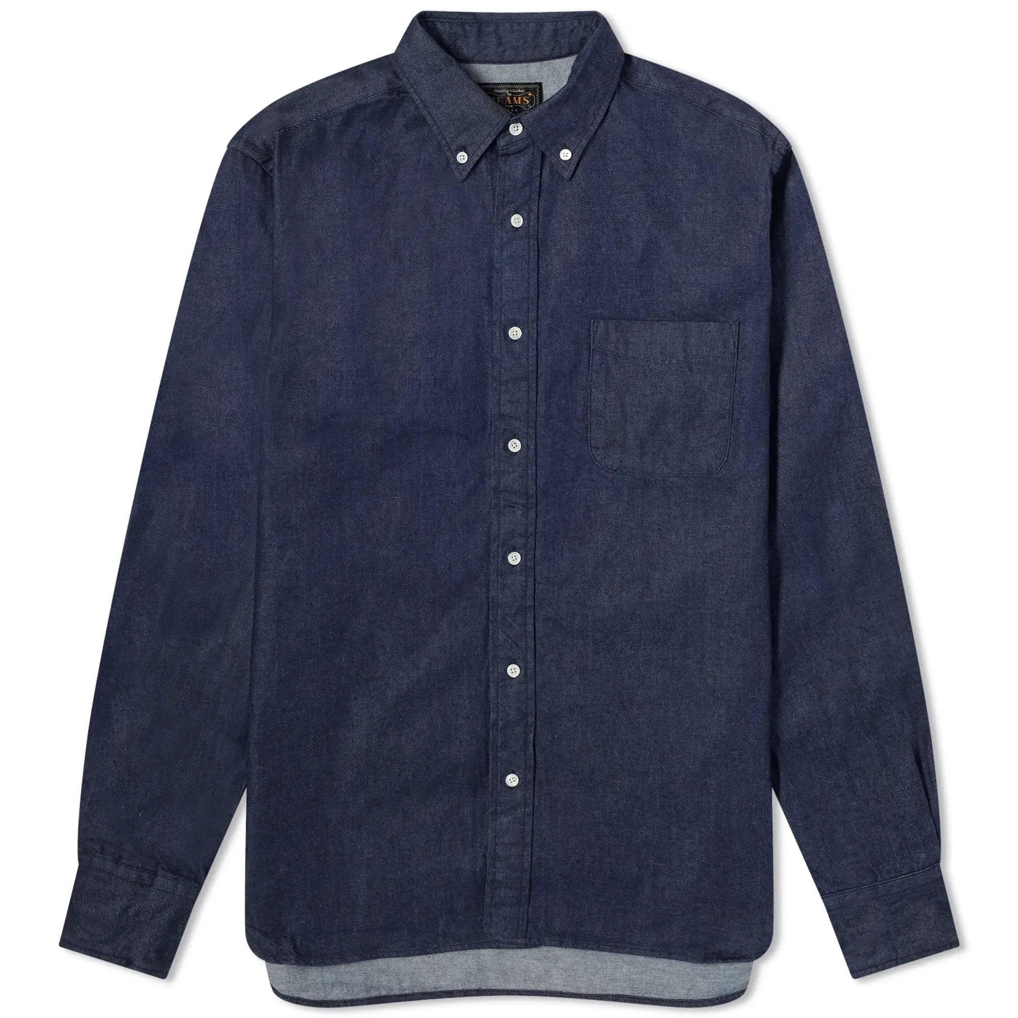 Beams Plus Men's Button Down Denim Shirt Indigo