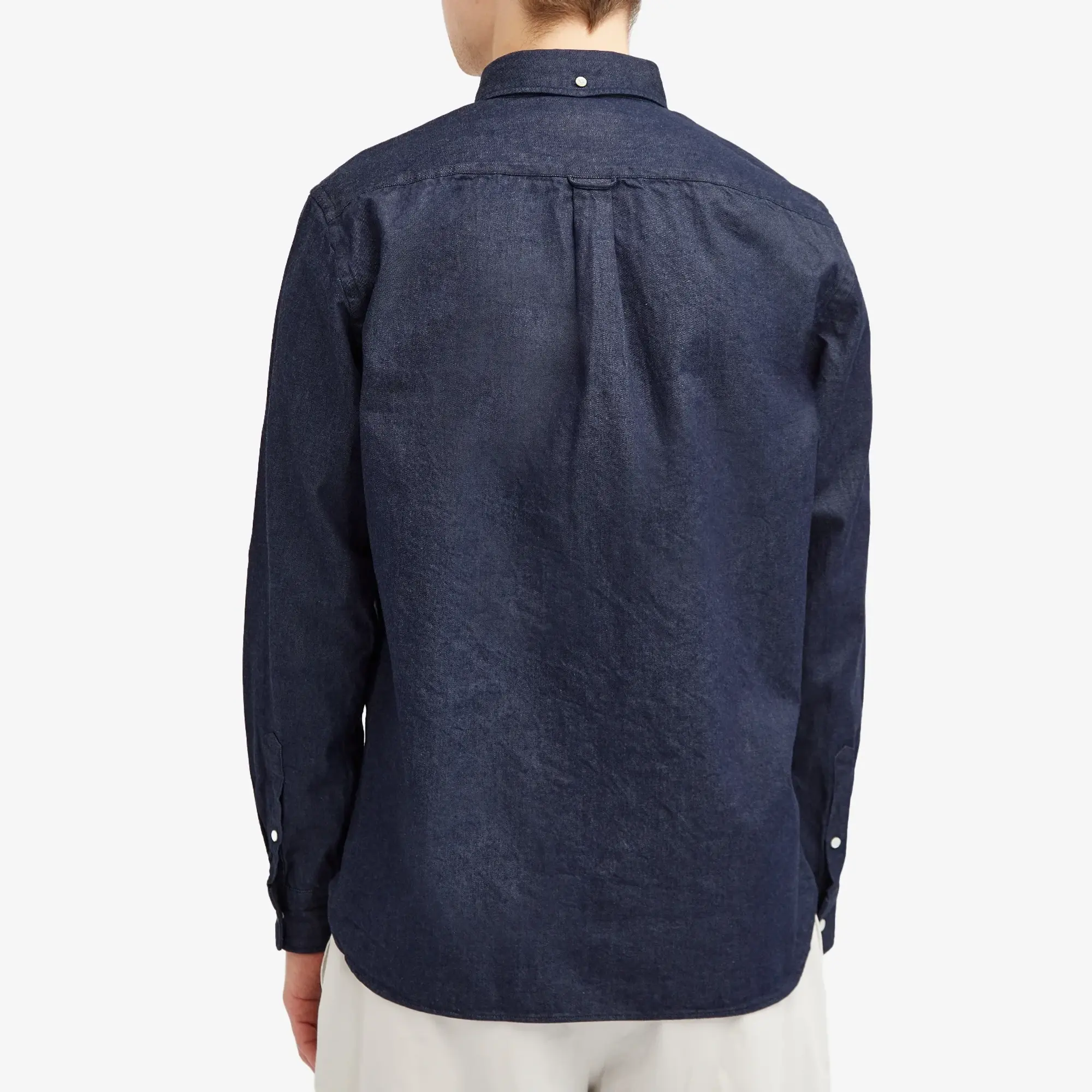 Beams Plus Men's Button Down Denim Shirt Indigo