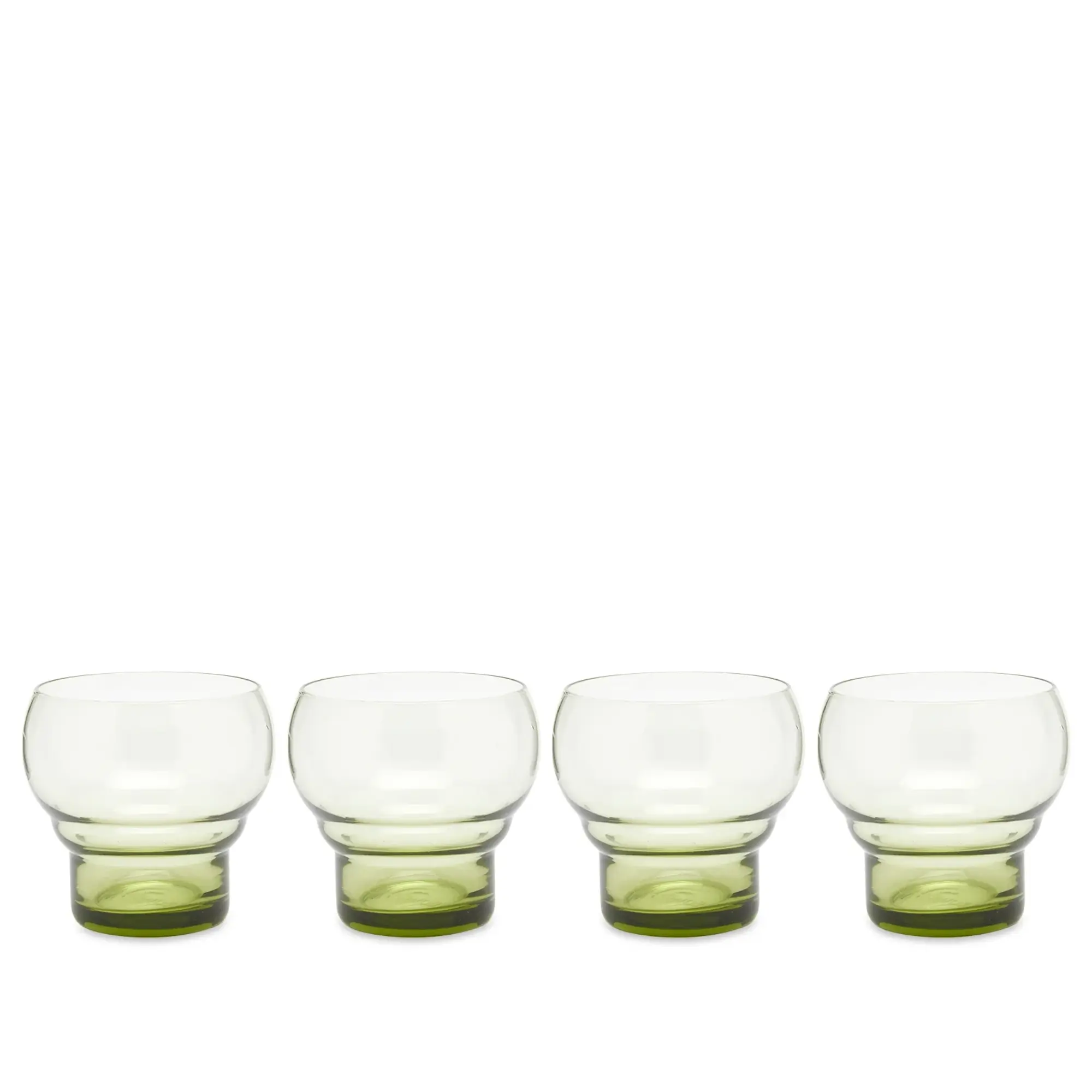 HKliving Bulb Drinking Glasses - Set of 4 Mint Green