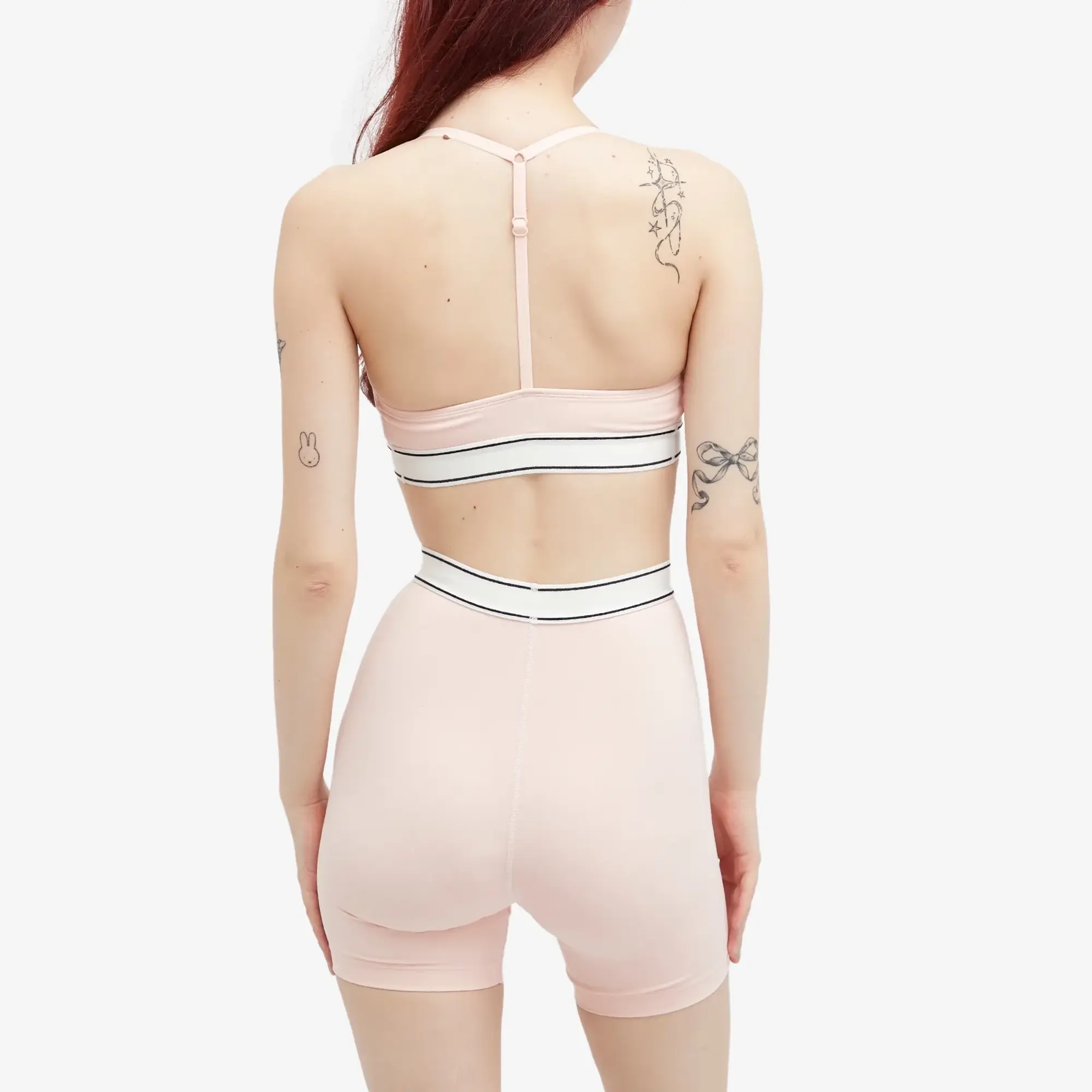 Sporty & Rich Women's Serif Logo Bralette Ballet